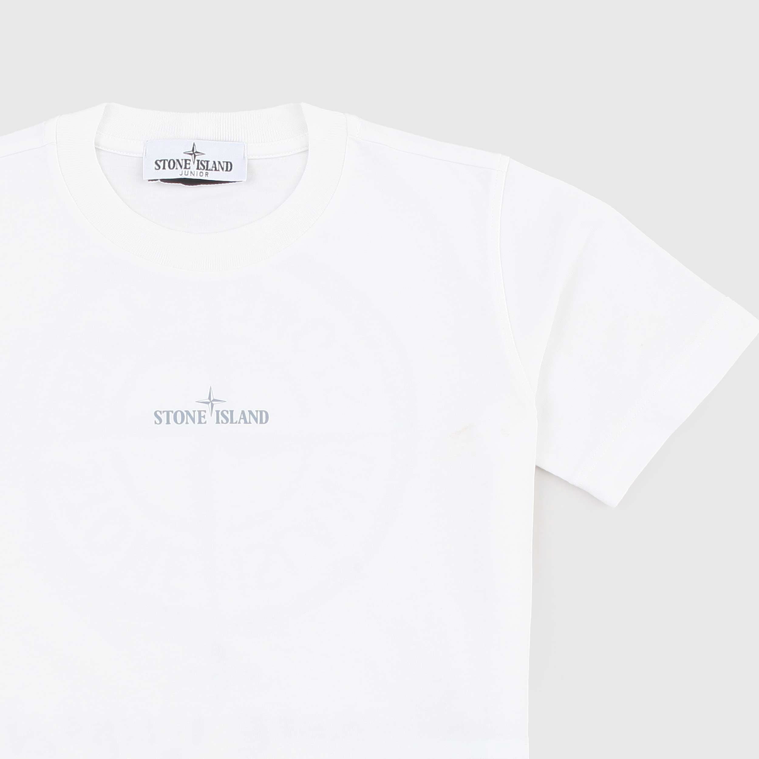 T-shirt Girocollo con Logo sul Retro Firmata STONE ISLAND