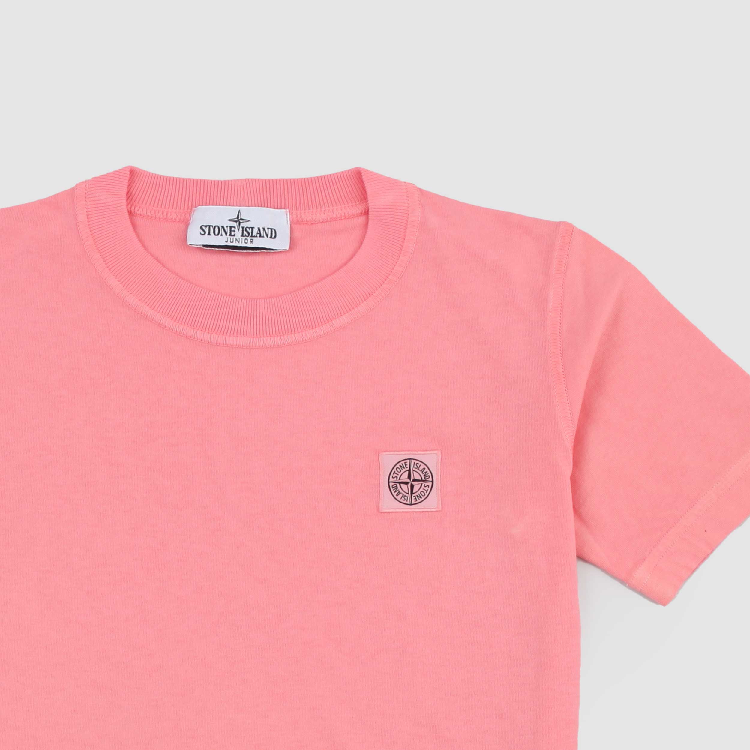 T-shirt Rosa Salmone con Impunture Firmata STONE ISLAND