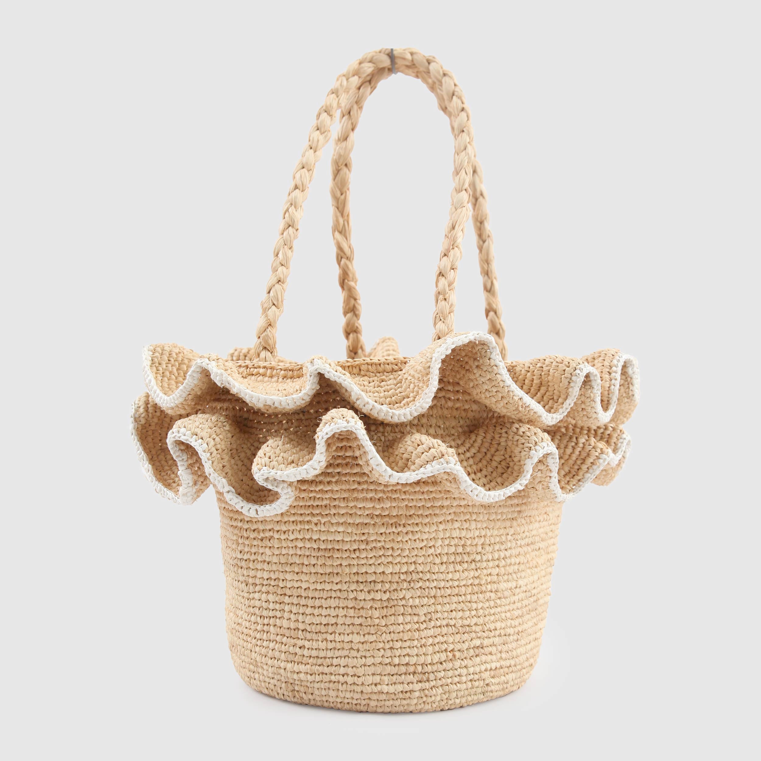 Beige Raffia Bag by TARTINE ET CHOCOLAT