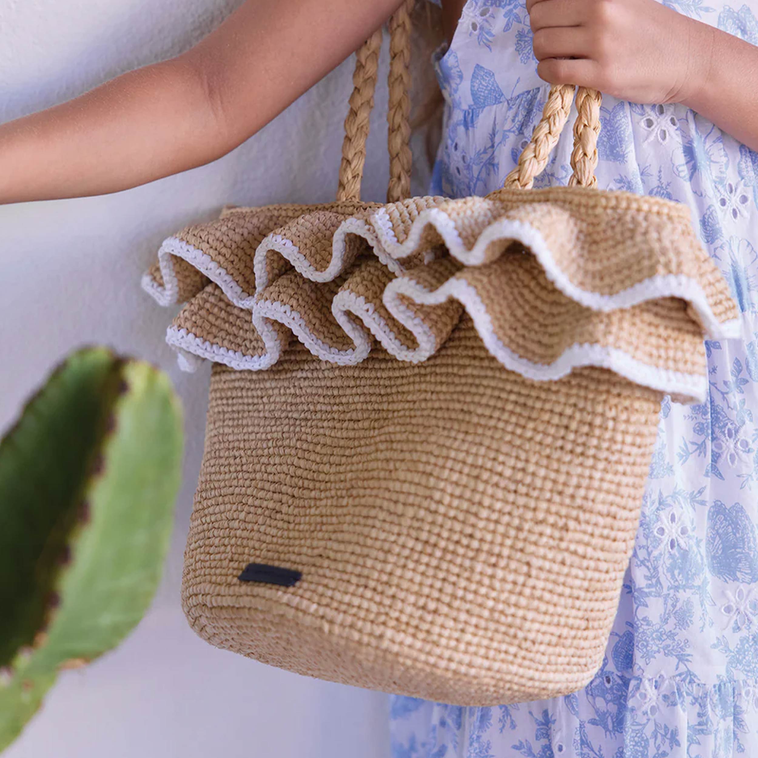 Beige Raffia Bag by TARTINE ET CHOCOLAT