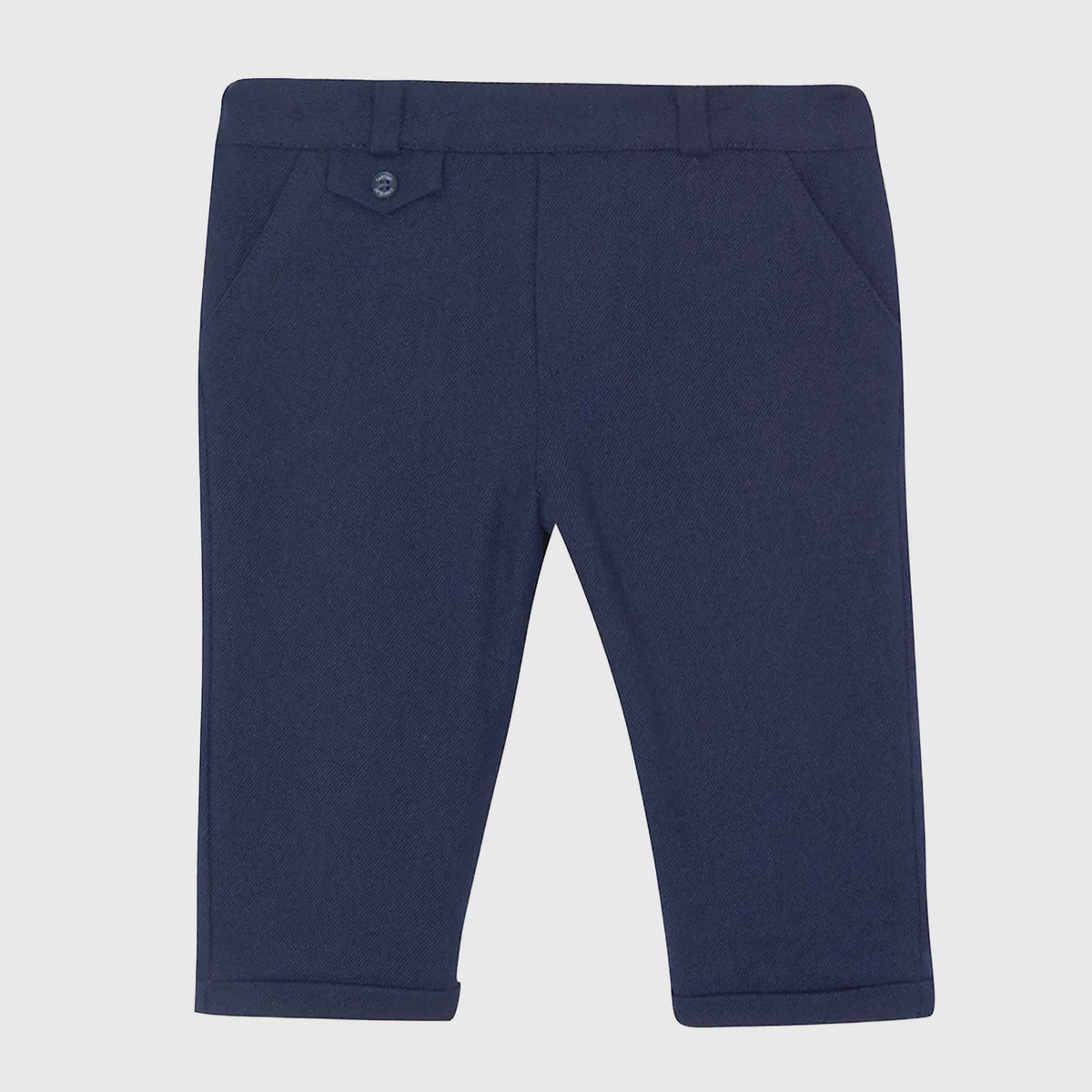 Navy Blue Trousers with Small Logo for Newborns TARTINE ET CHOCOLAT