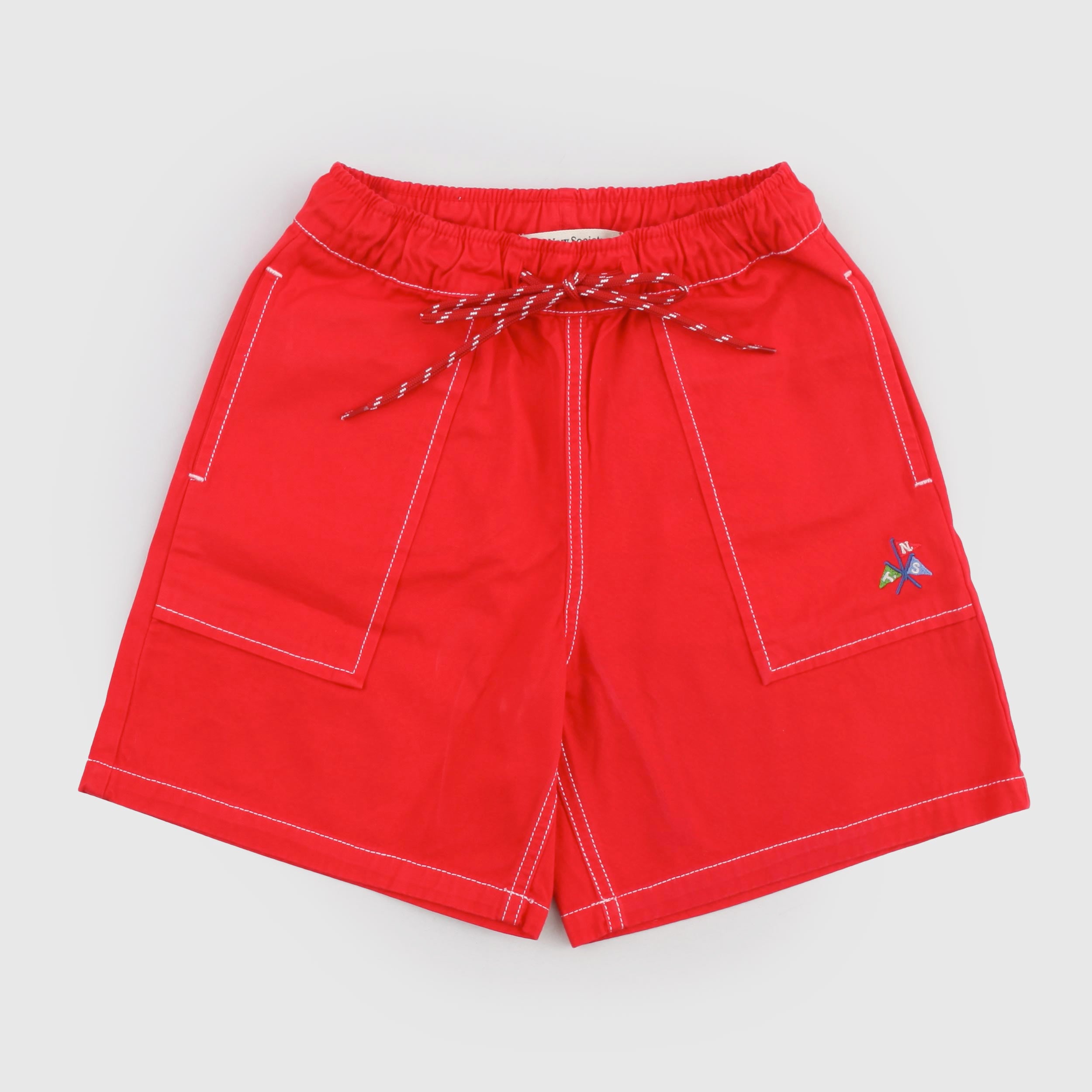 Bermuda Rosso con Piccolo Ricamo Firmato THE NEW SOCIETY