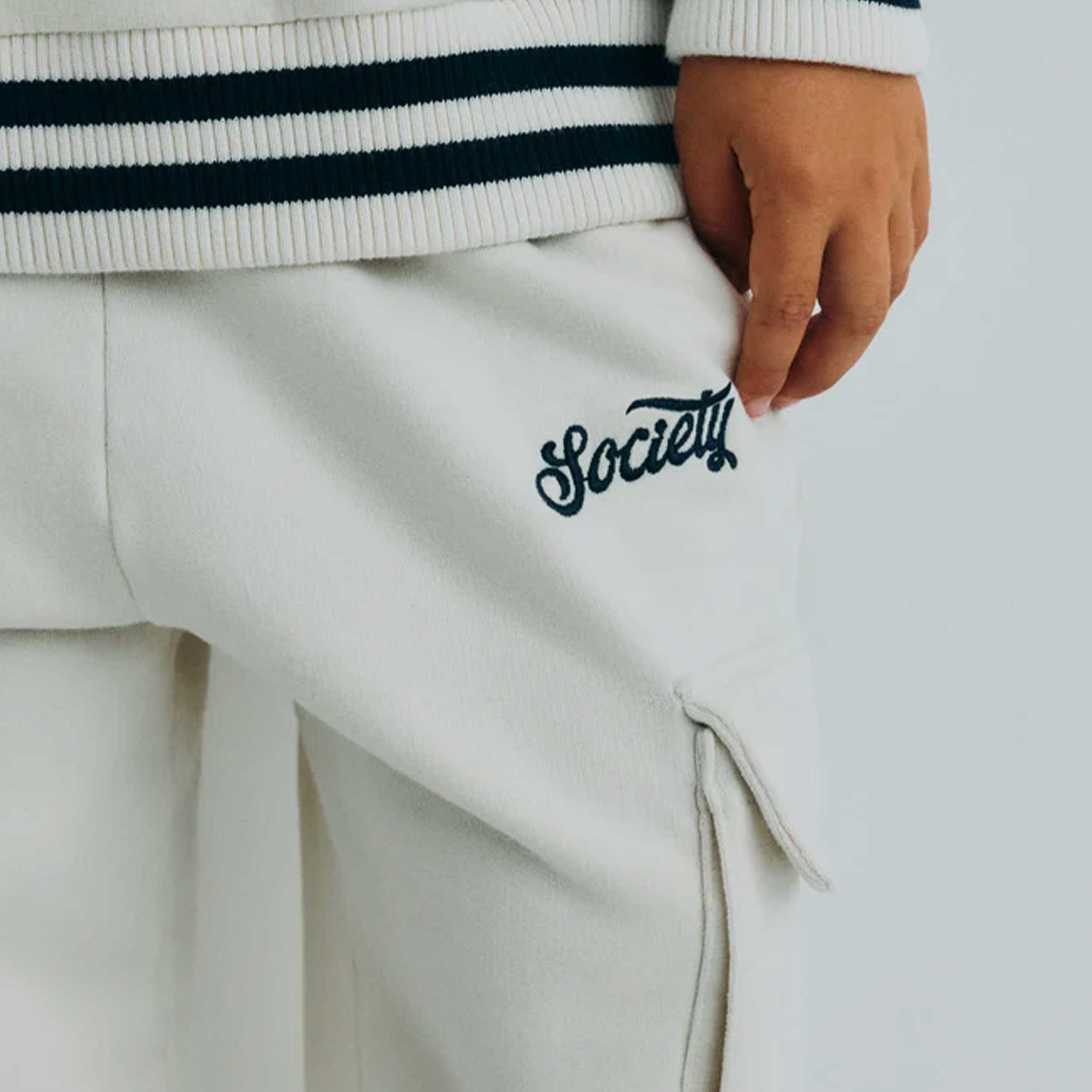 Pantalone Bianco Cargo Firmato THE NEW SOCIETY