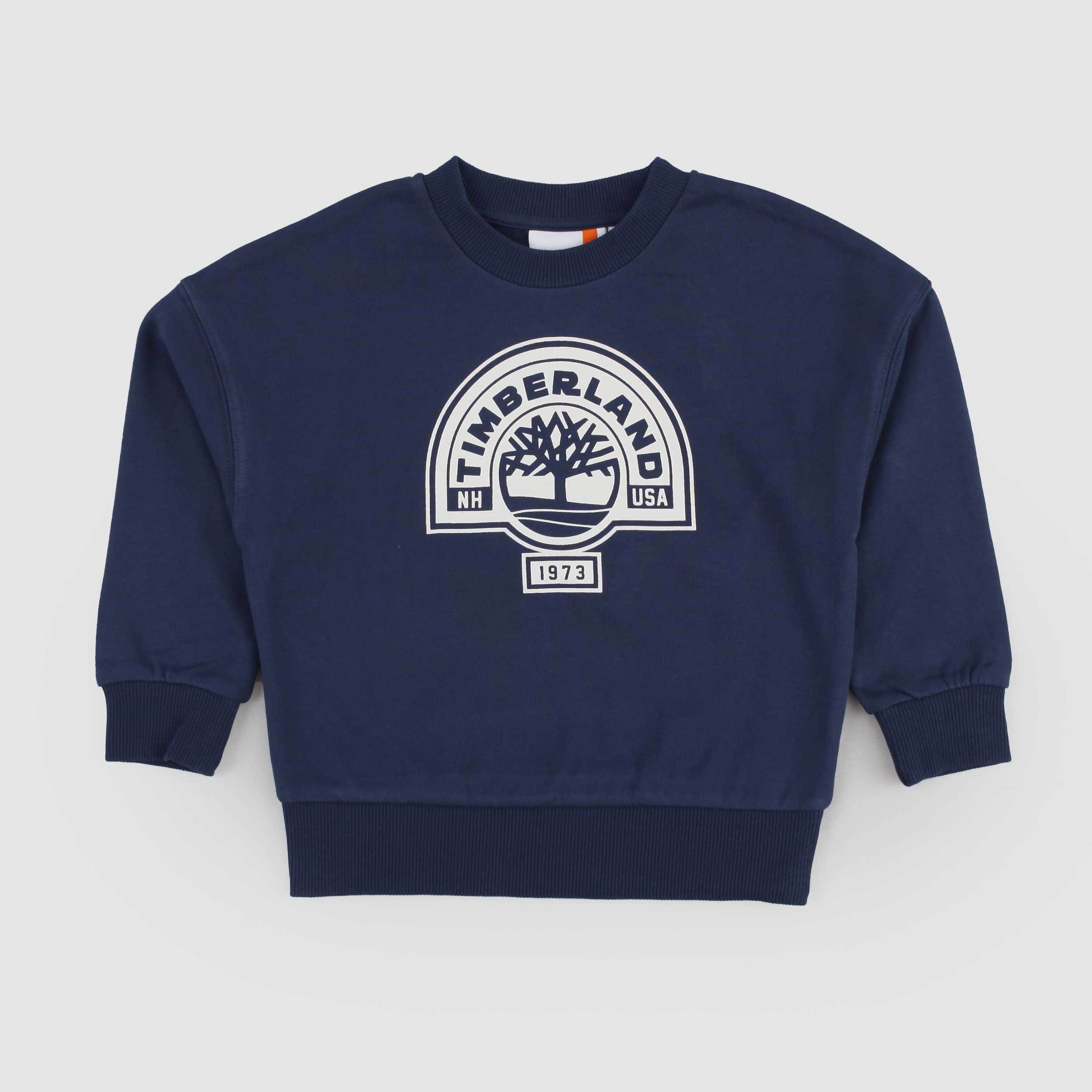 Felpa Blu con Stampa Iconica Firmata TIMBERLAND