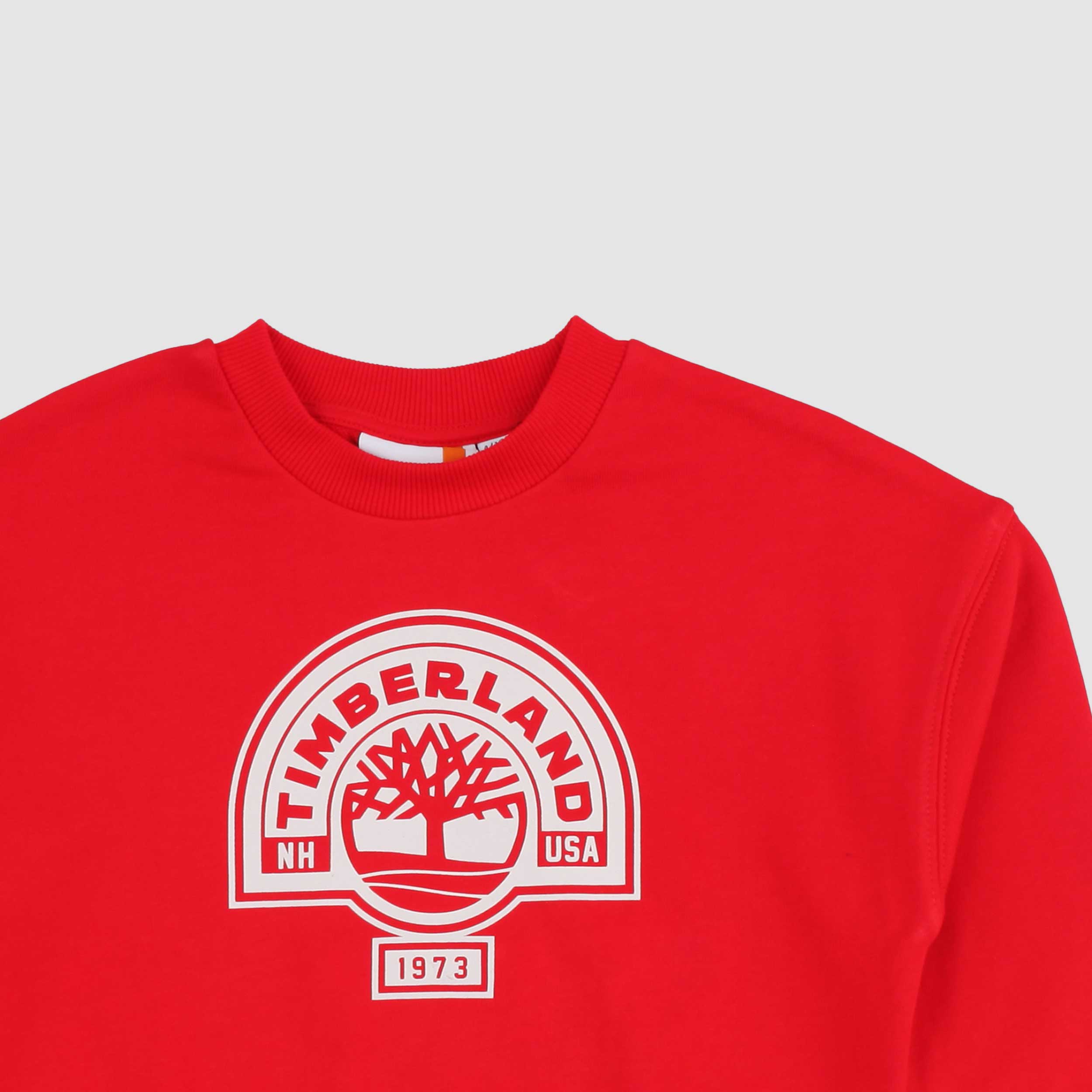 Felpa Rossa con Cappuccio Firmata TIMBERLAND