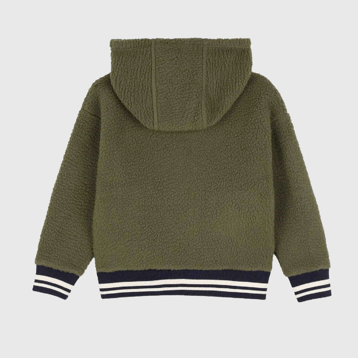 Olive Green Sweatshirt in Teddy for Boys by TIMBERLAND