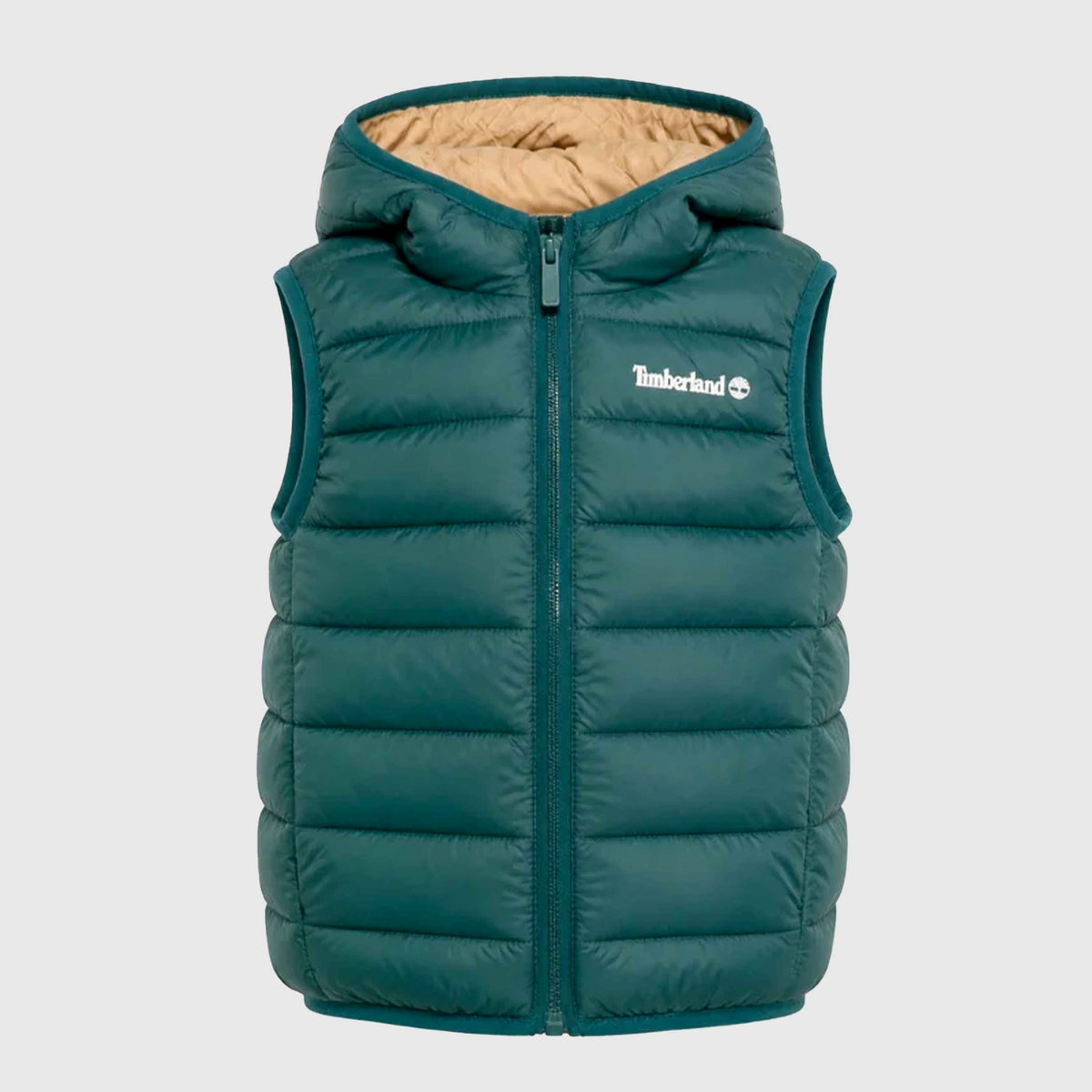 Smanicato Verde con Stampa Logo per Ragazzi TIMBERLAND