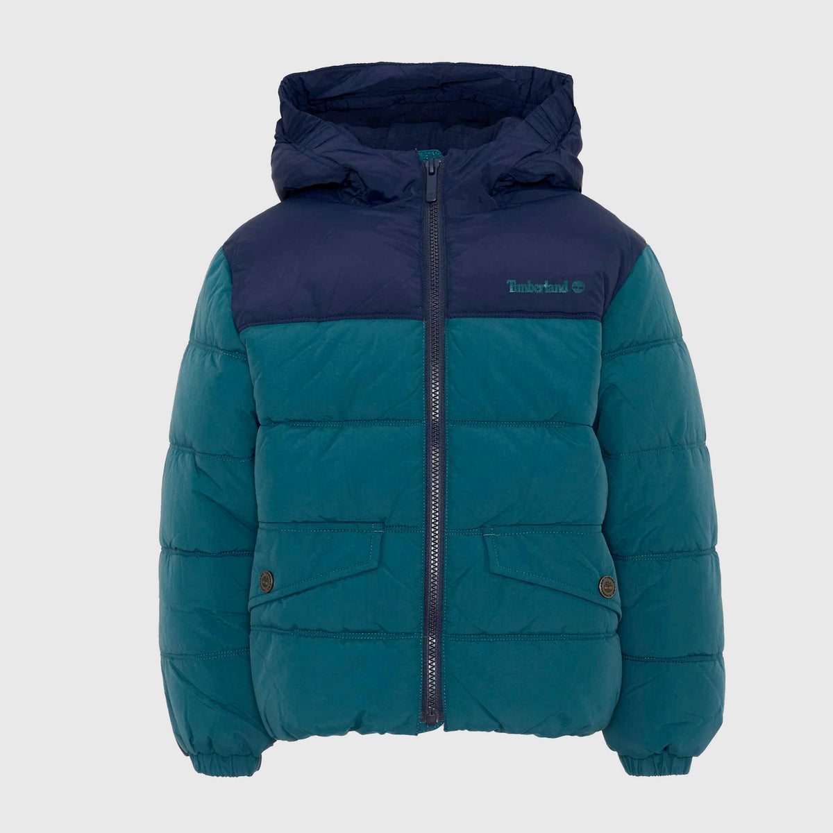 Two-tone Blue and Green Jacket with Pockets by TIMBERLAND