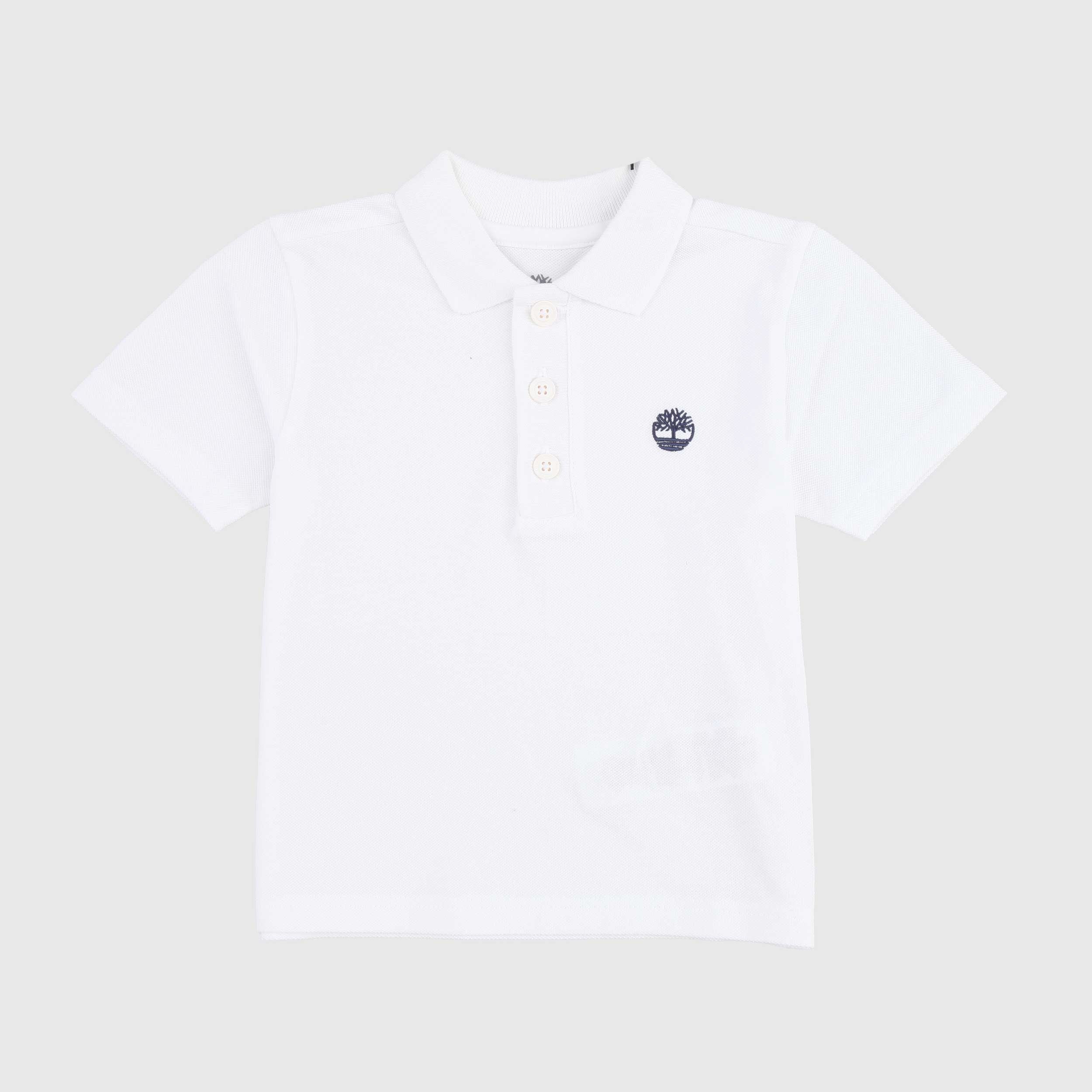 Polo Bianco con Ricamo Blu Iconico Firmata TIMBERLAND