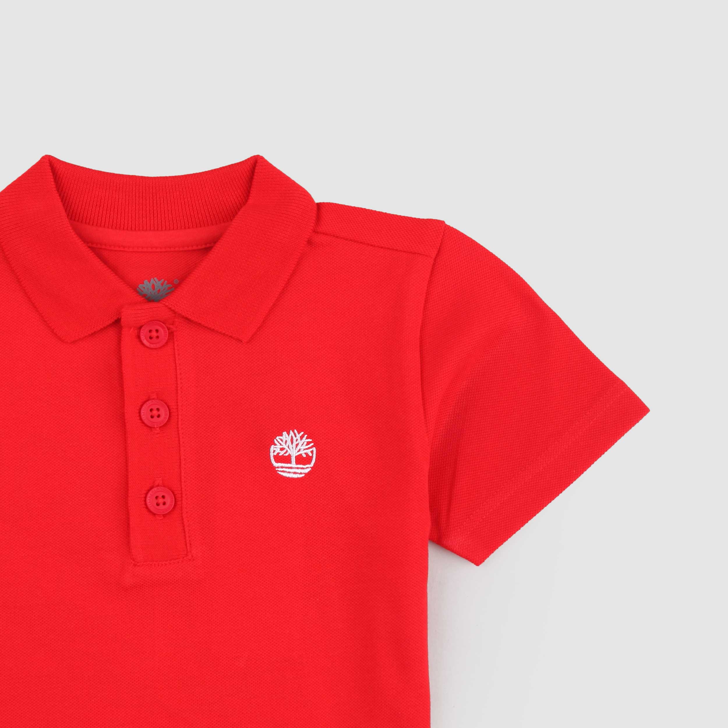 Polo Rossa con Ricamo Iconico Firmata TIMBERLAND