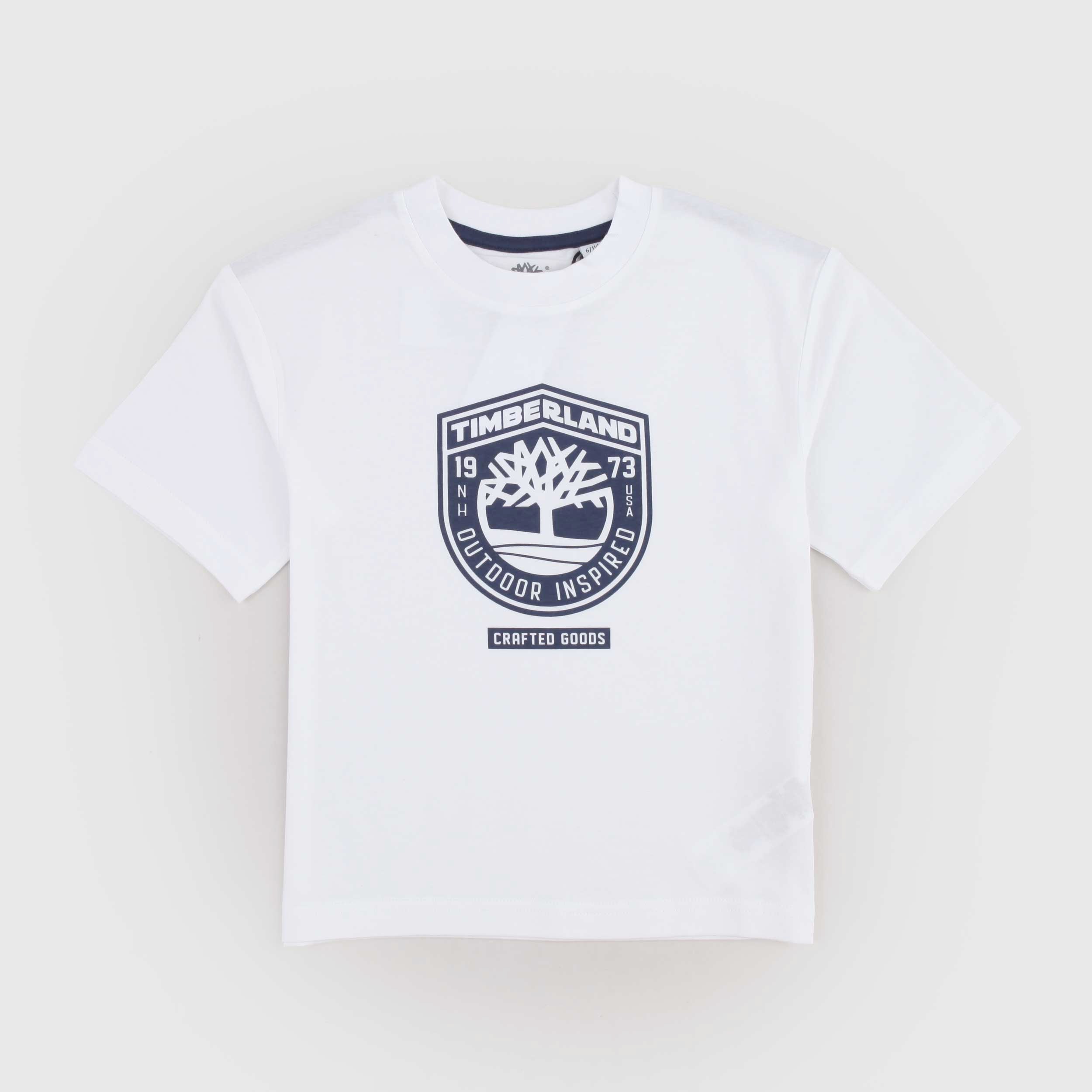 T-shirt Bianca Elasticizzata con Stampa Firmata TIMBERLAND