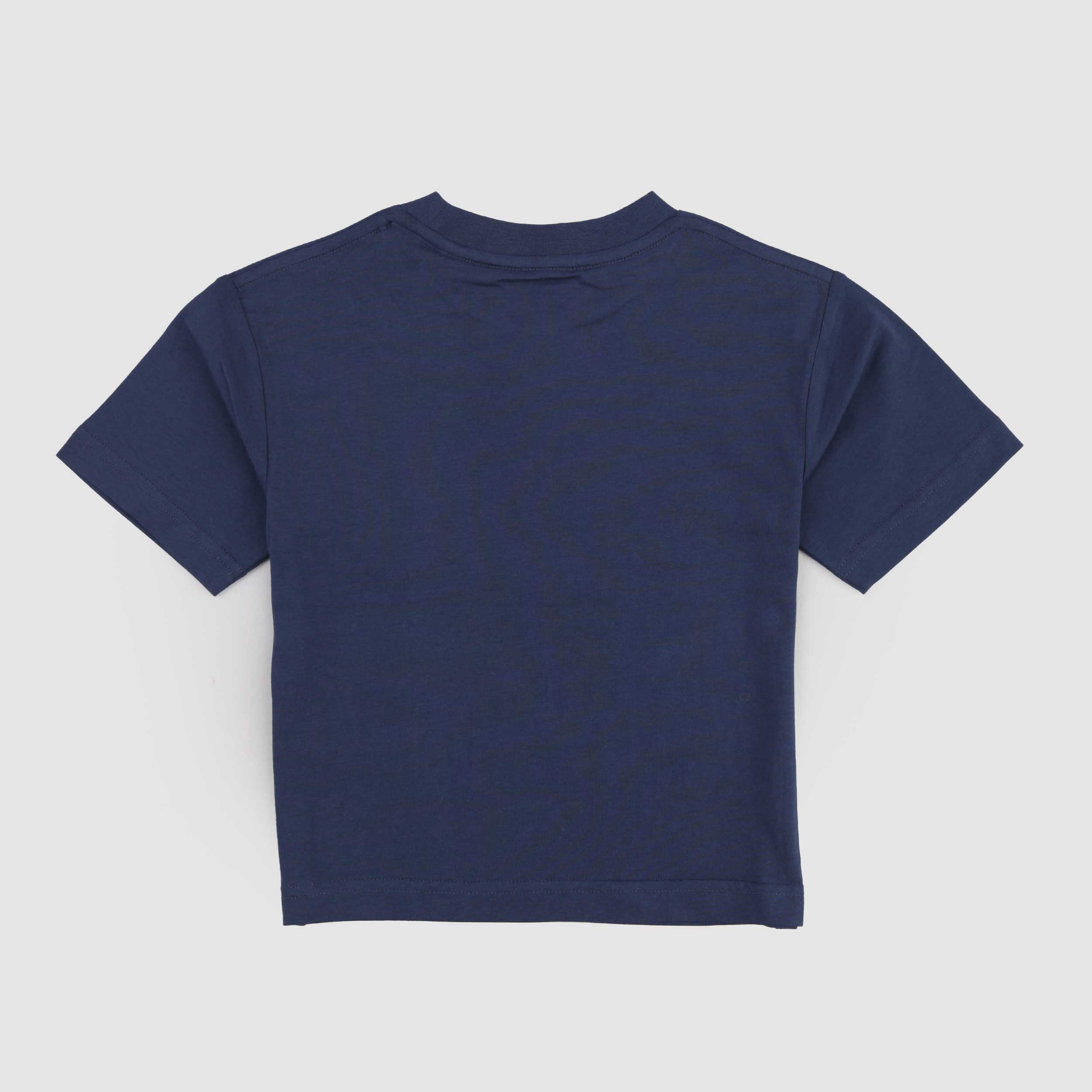T-shirt Blu con Stampa Iconica Bianca Firmata TIMBERLAND