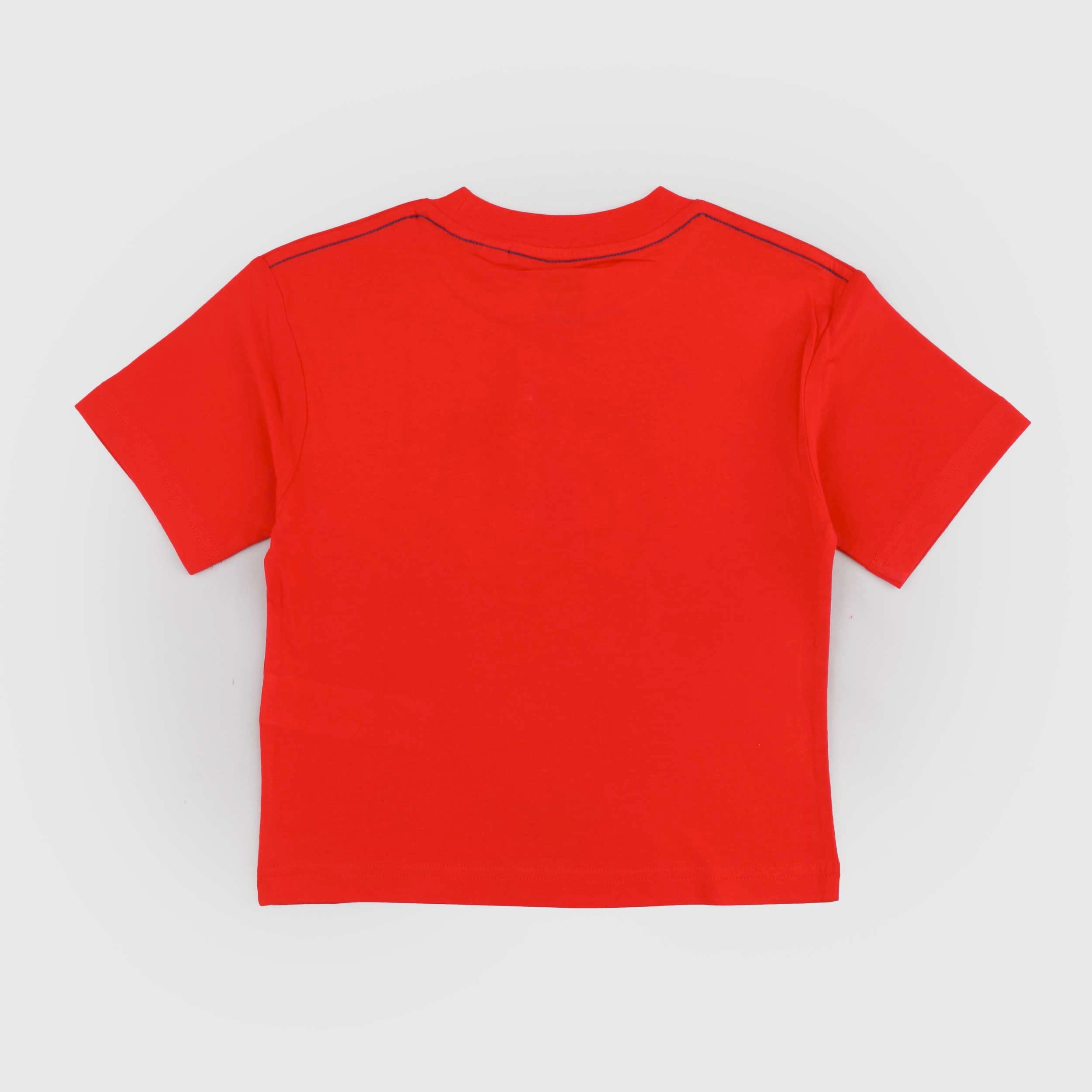 T-shirt Rossa con Stampa a Contrasto Firmata TIMBERLAND