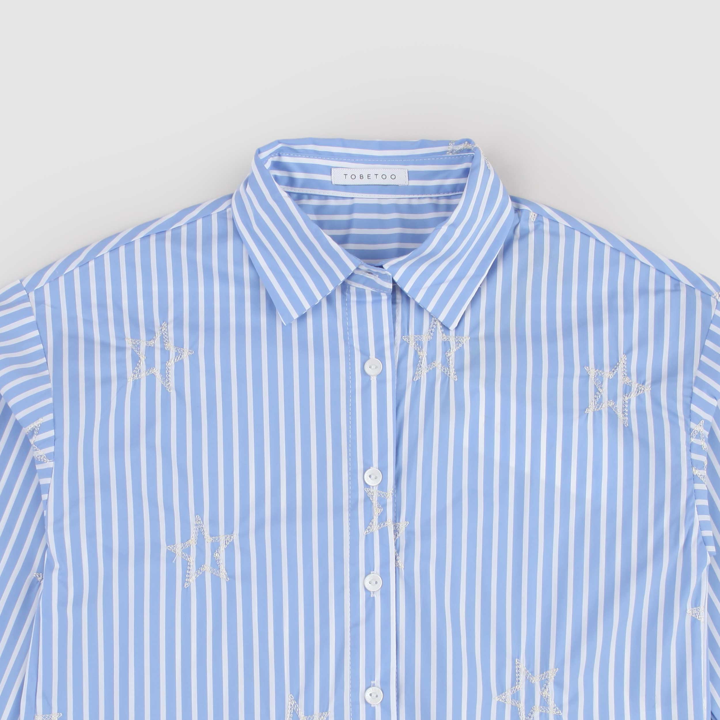 Camicia Bianca e Celeste a Righe Firmata TOBETOO