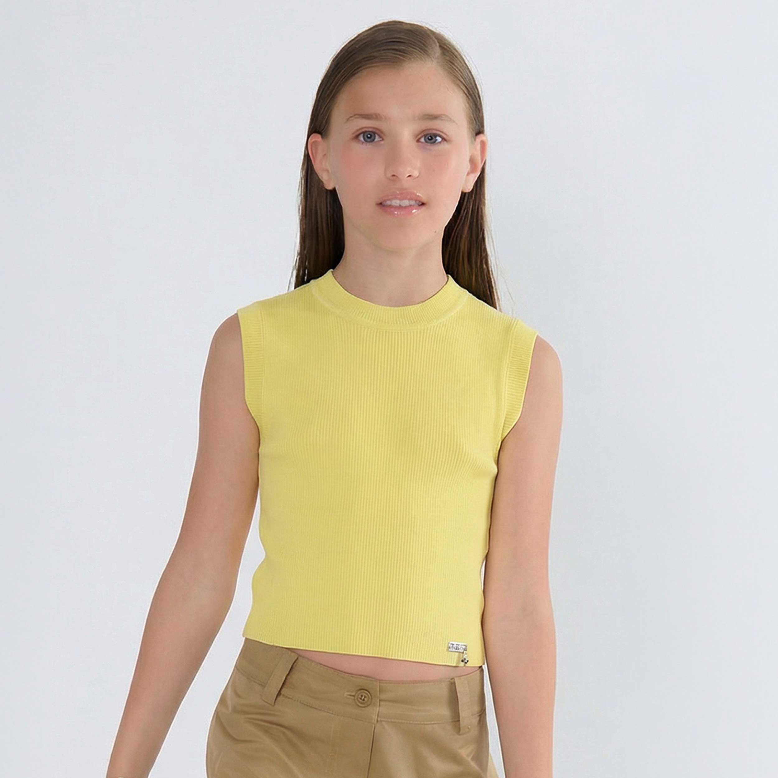 Yellow Top with TOBETOO Signature Metal Tag