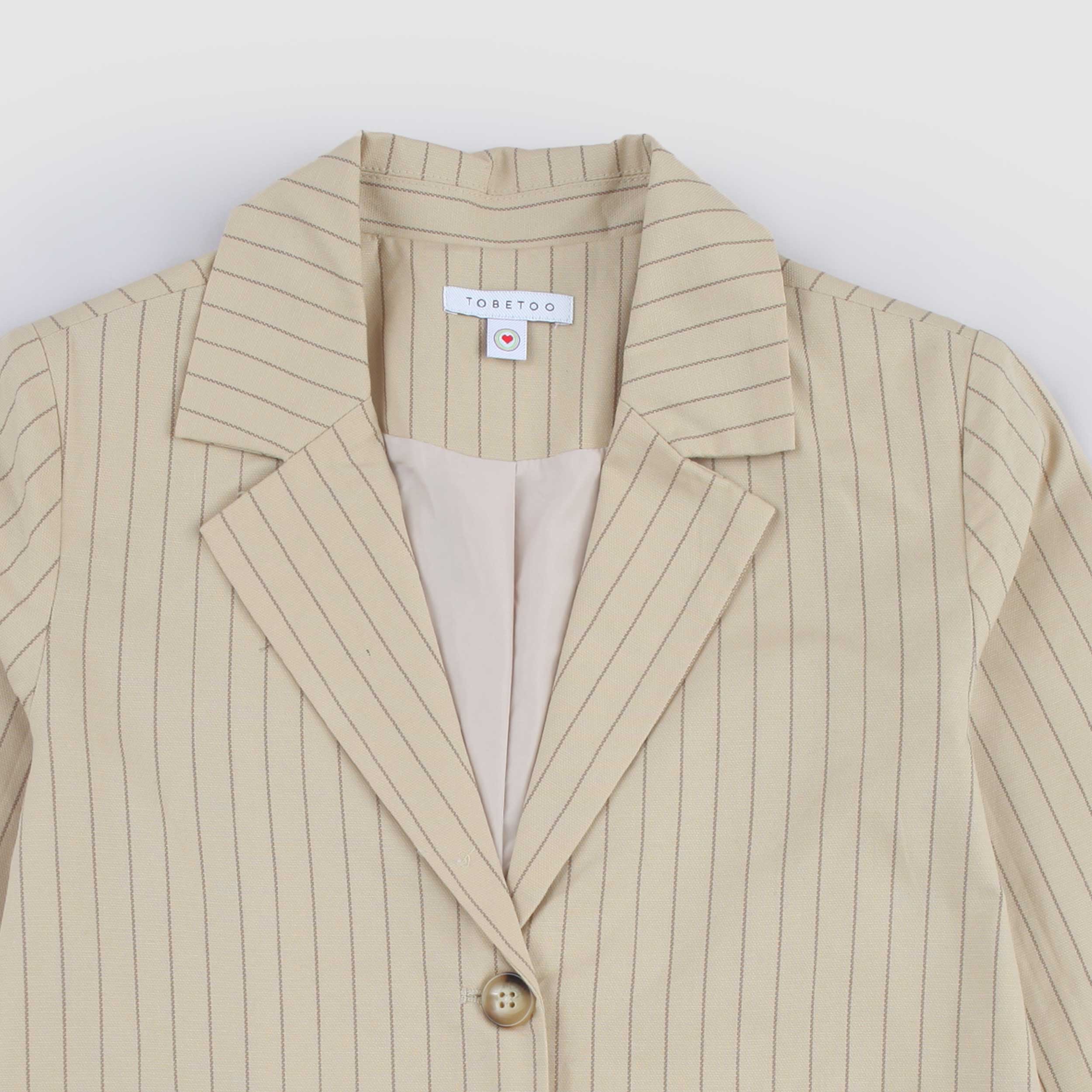 Giacca Beige con Tasche a Filo Firmata TOBETOO