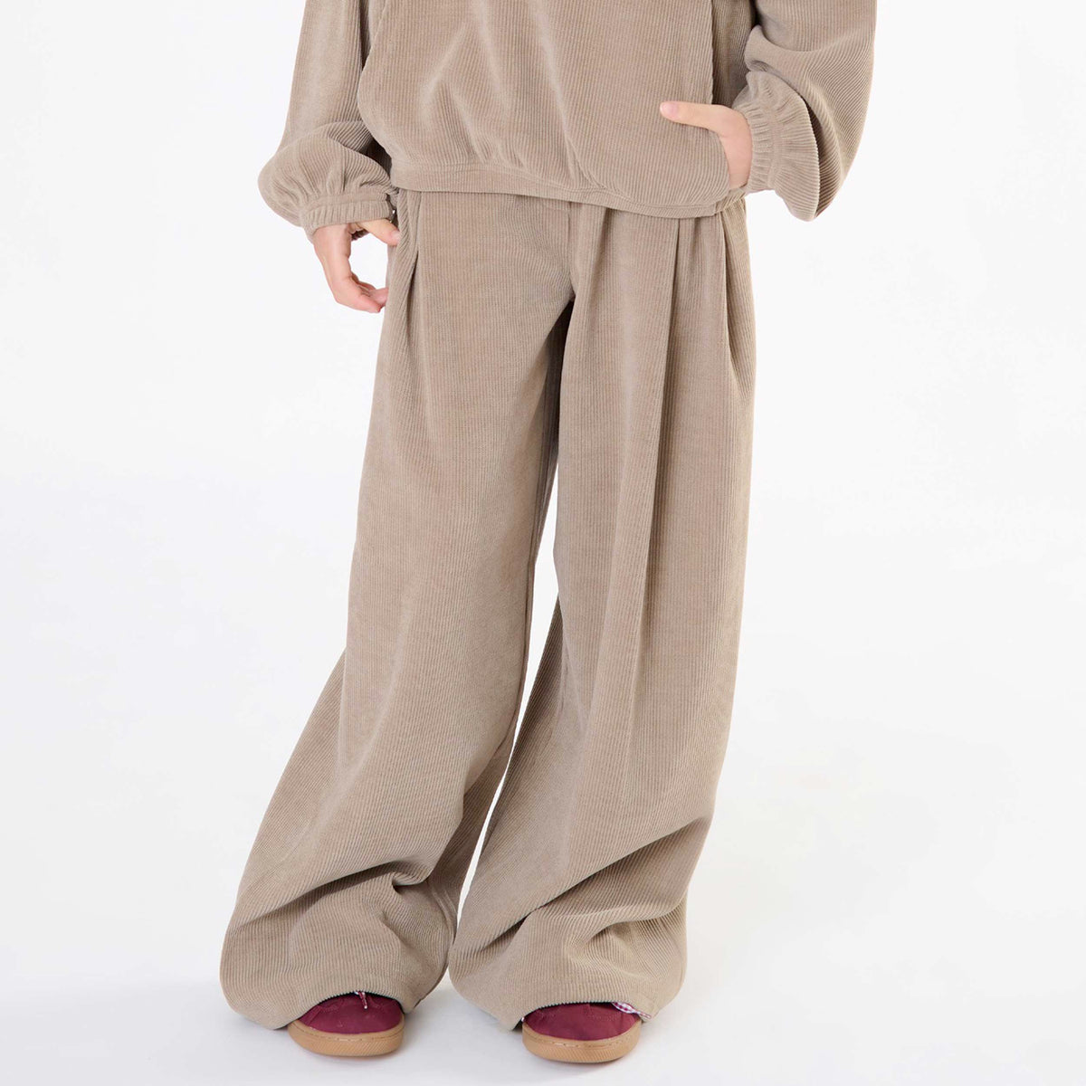 Pantalone Beige in Velluto a Coste per Ragazza by TOBETOO