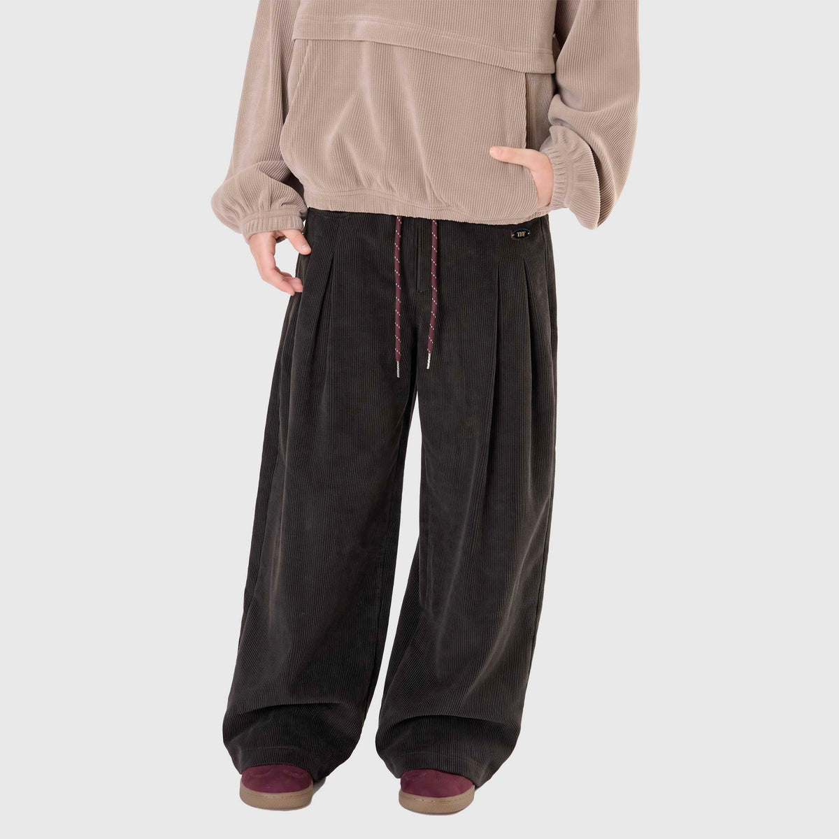 Pantalone Nero in Velluto a Coste per Ragazza by TOBETOO