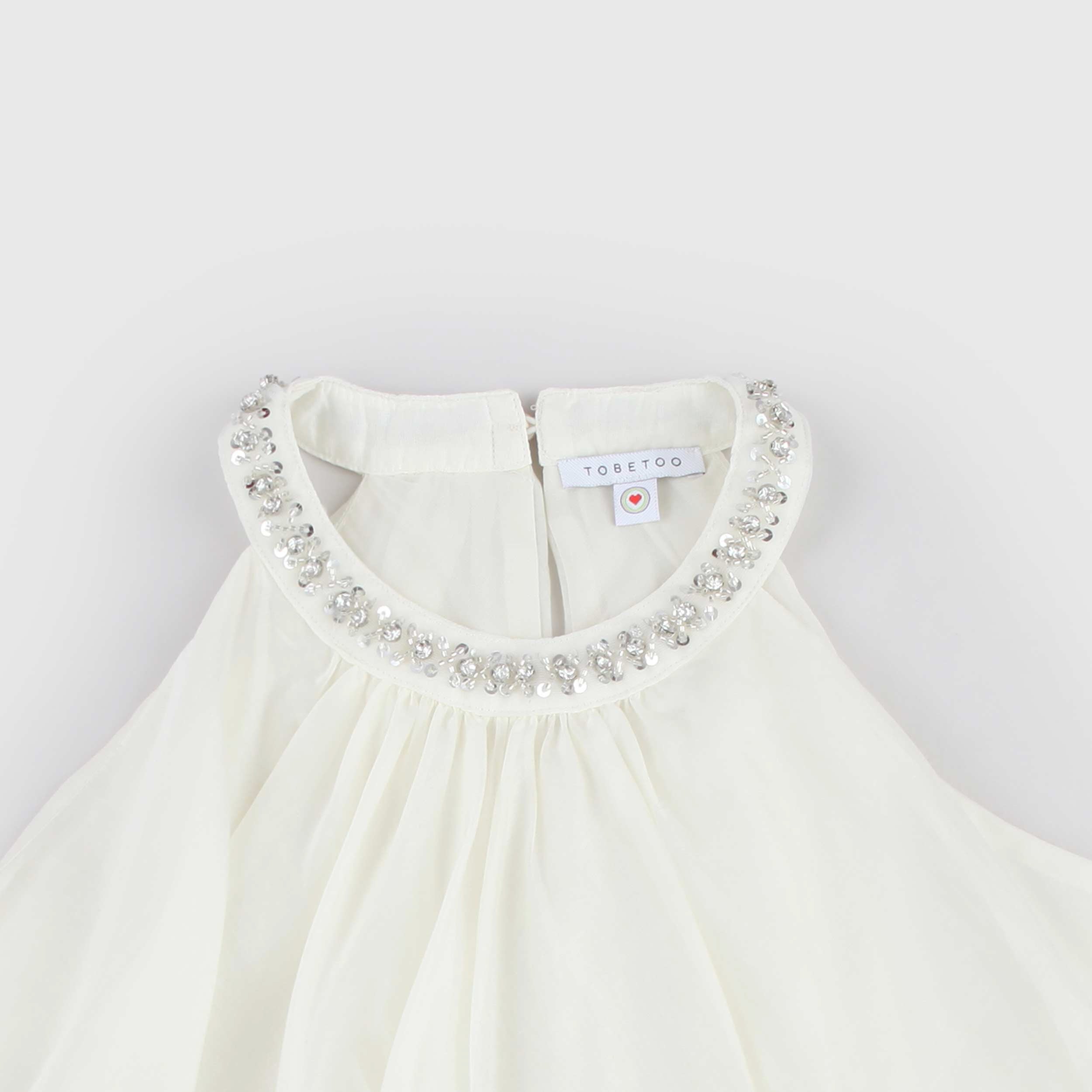 Pale Yellow Tunic with Rhinestones by TOBETOO