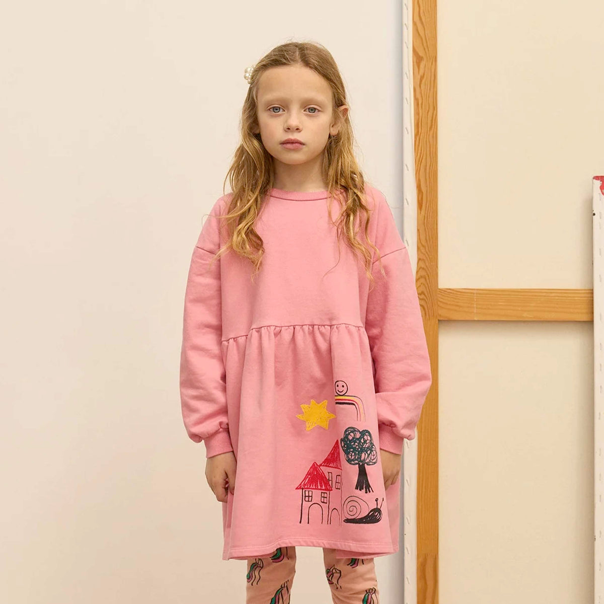 Abitino Rosa con Stampa sul Davanti per Bambina WEEKEND HOUSE KIDS