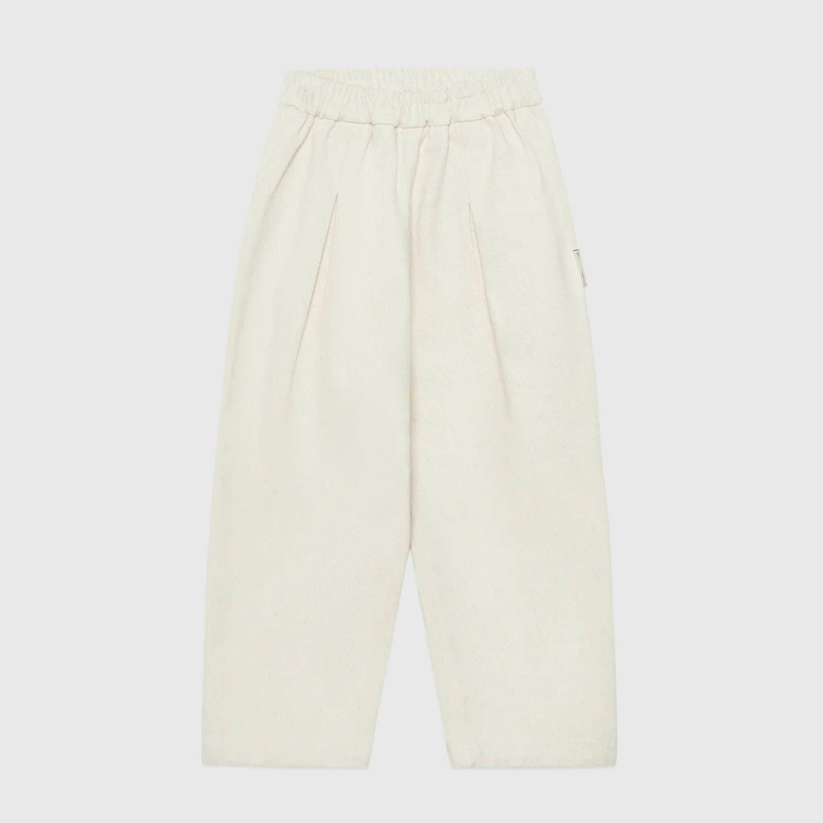 Pantaloni Ecru in Canvas con Stampa sul Retro per Bambini WEEKEND HOUSE KIDS