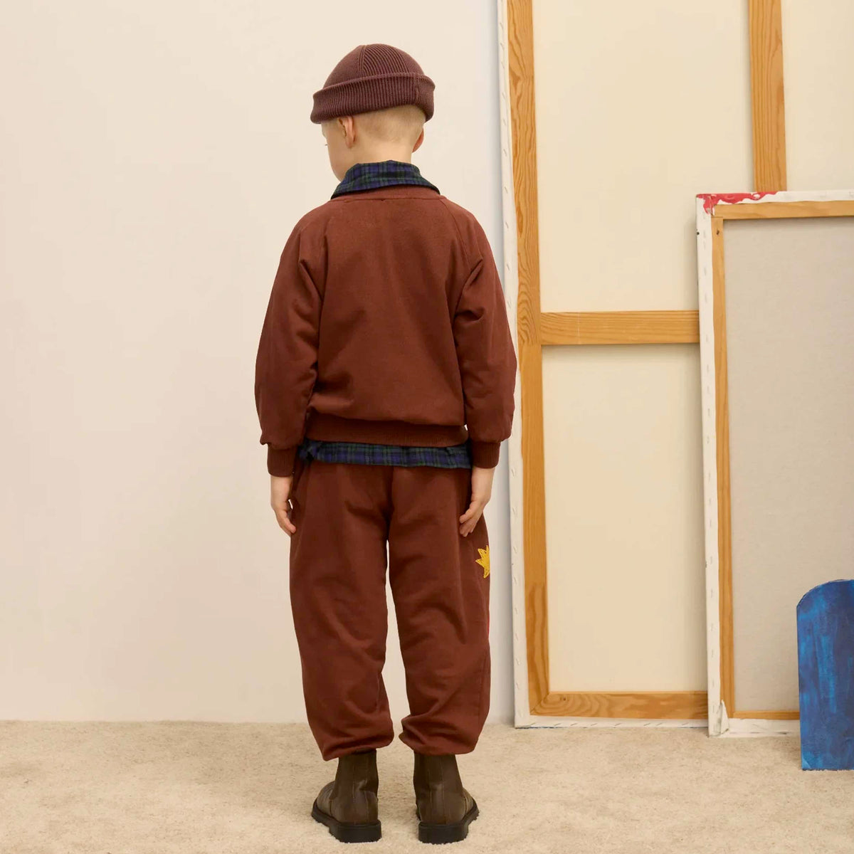 Pantalone Tuta Marrone con Elastico in Vita per Bambino WEEKEND HOUSE KIDS
