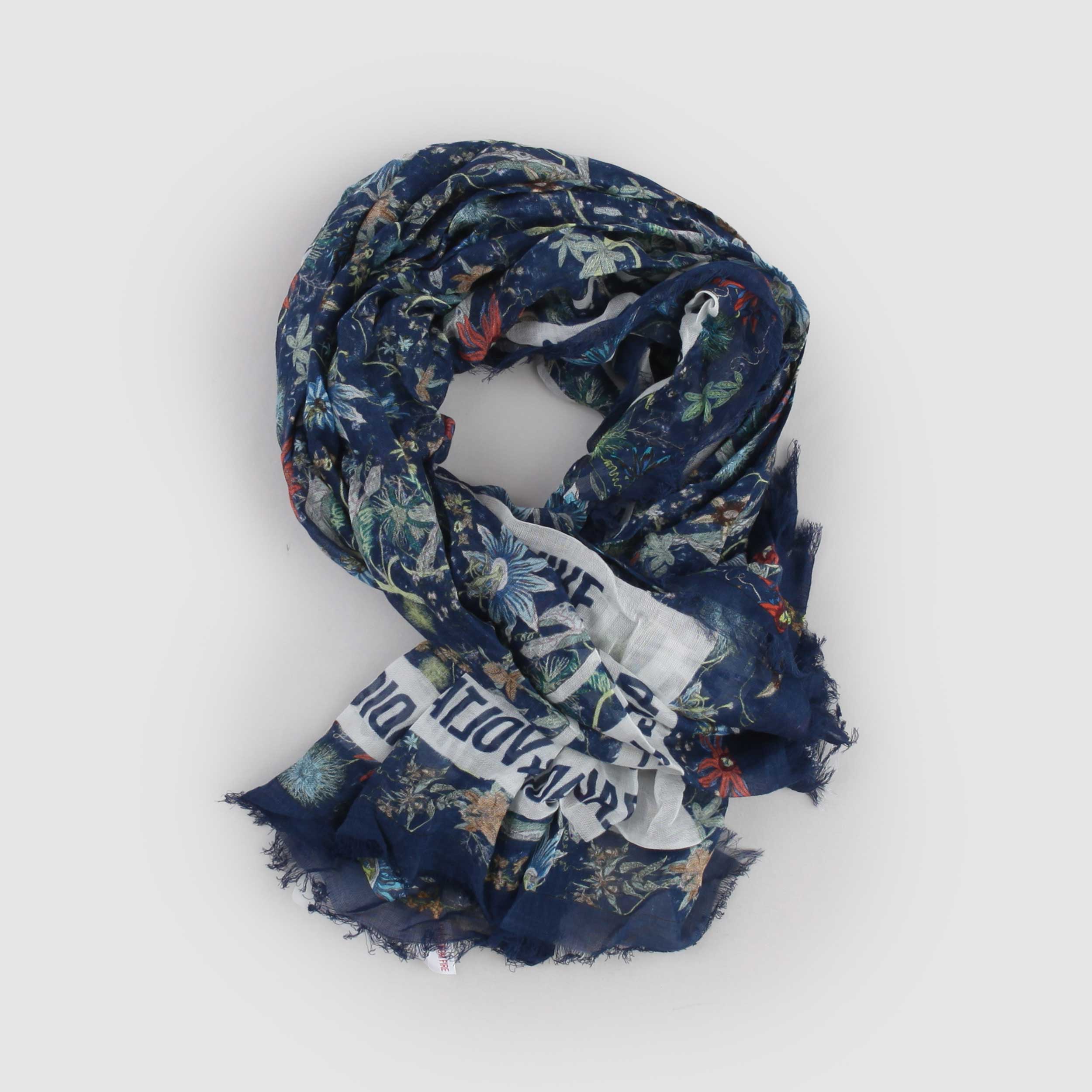 Foulard Fantasia Blu Firmato ZADIG AND VOLTAIRE