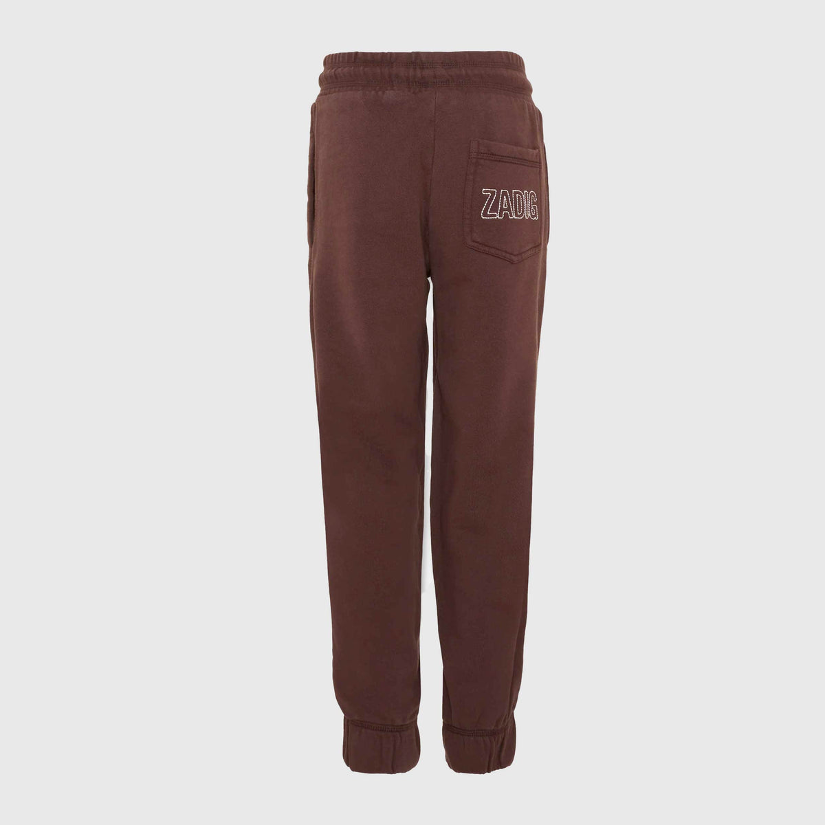 Brown Trousers with Embroidered Logo for Boys ZADIG AND VOLTAIRE