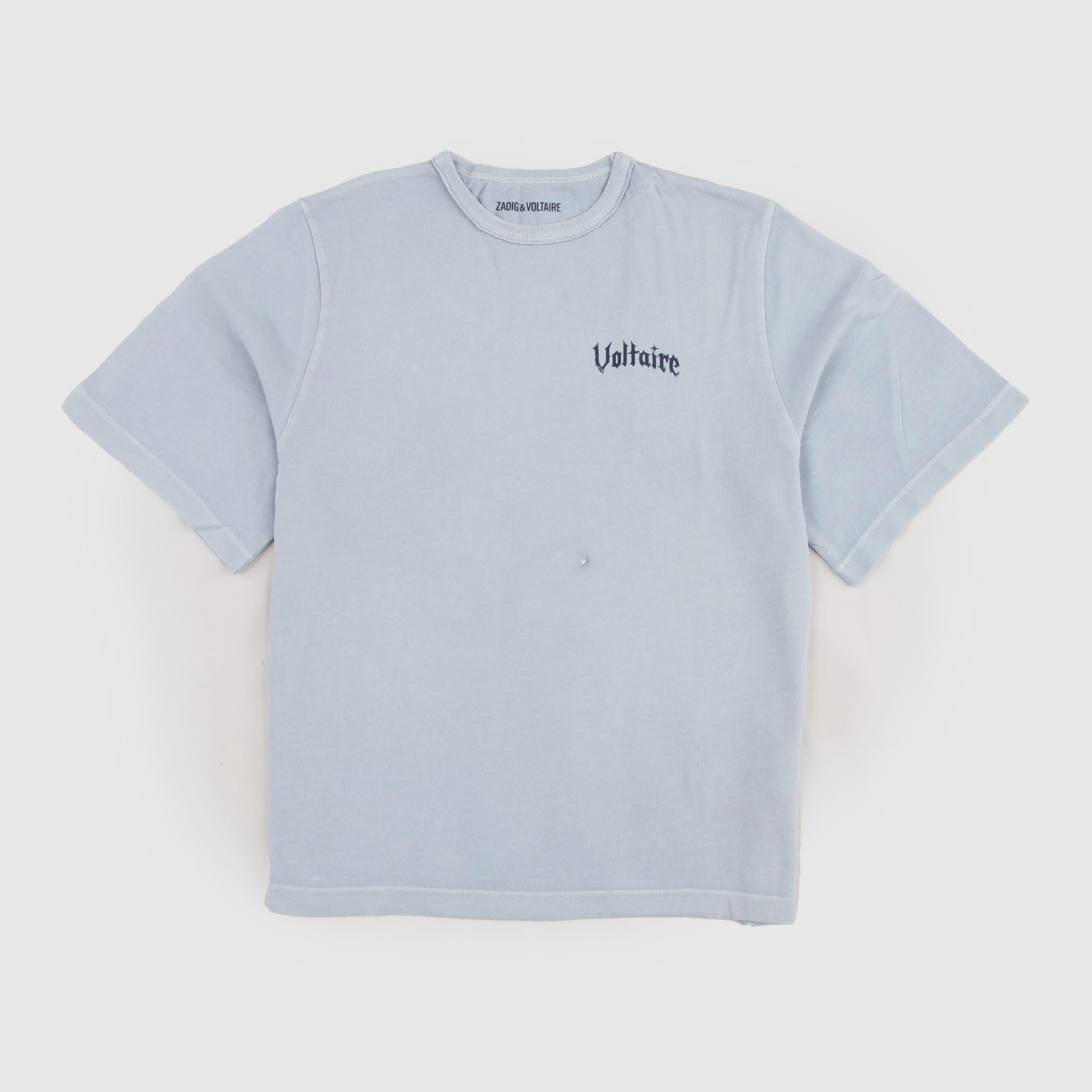 Sky Blue T-shirt with Blue ZADIG AND VOLTAIRE Signature Print