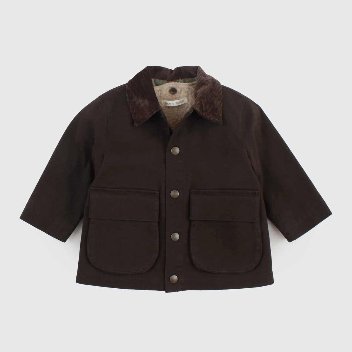 Giacca Marrone con Colletto in Velluto per Bambino ZHOE AND TOBIAH