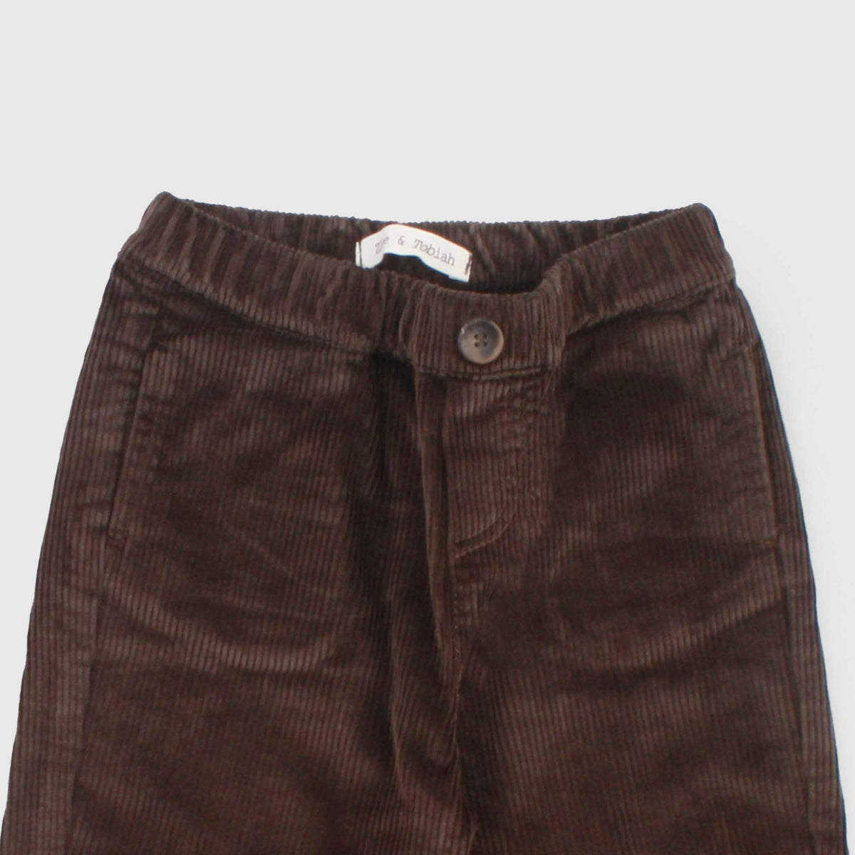 Pantalone in Velluto a Coste Marrone per Neonato ZHOE AND TOBIAH
