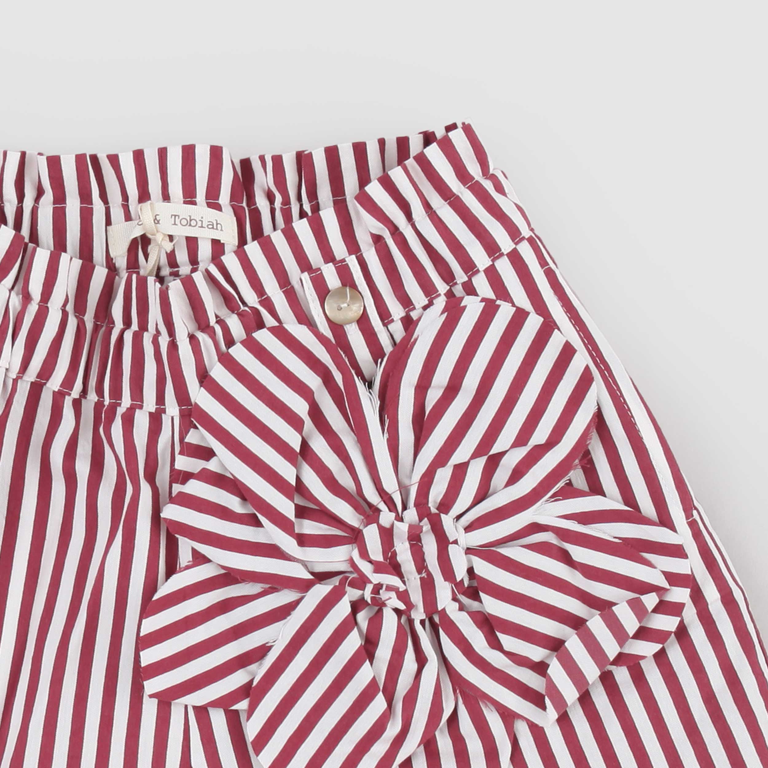 ZHOE AND TOBIAH Red and White Striped Shorts