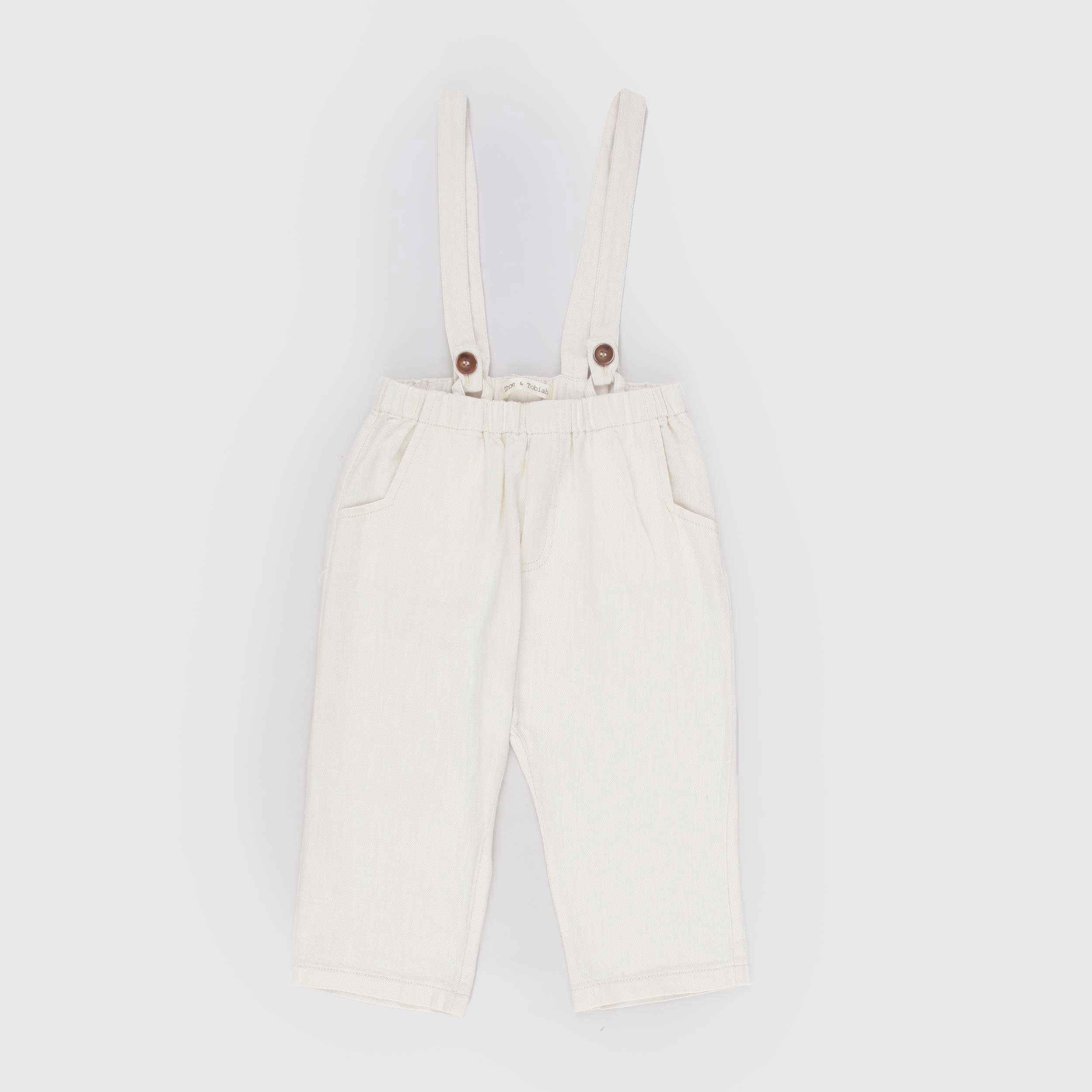 Pantalone Beige con Bretelle Firmato ZHOE AND TOBIAH