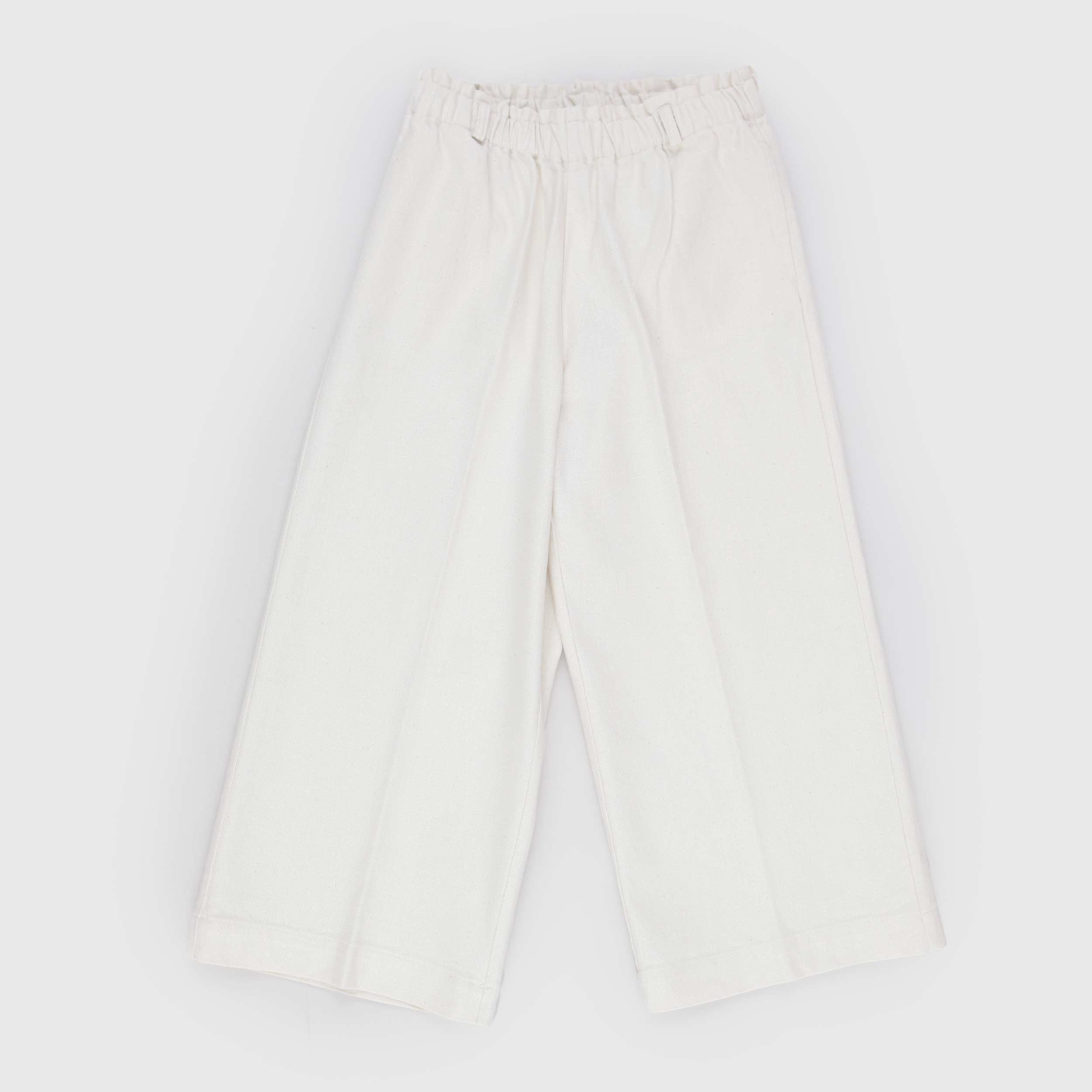 Beige Lurex Trousers by ZHOE AND TOBIAH