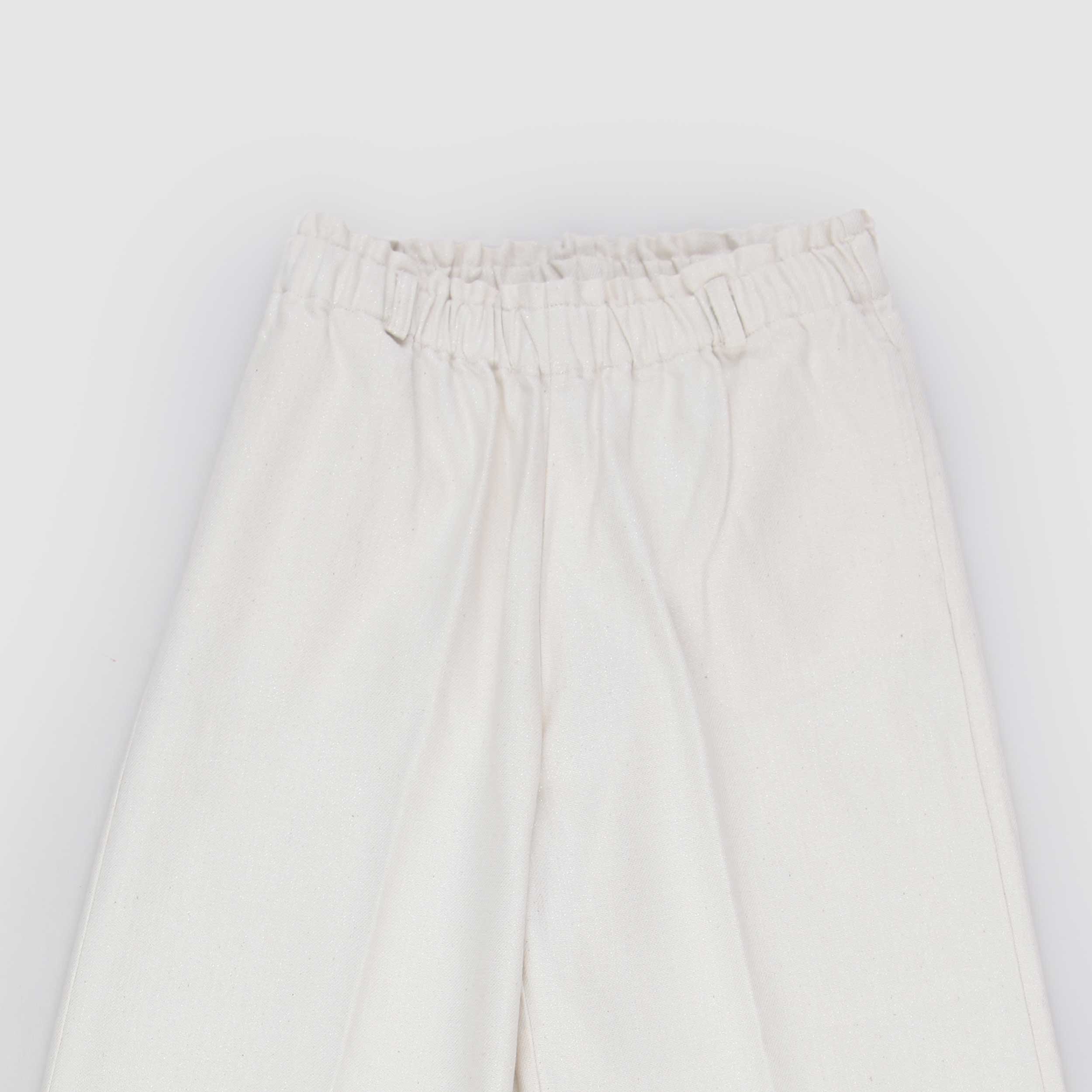 Beige Lurex Trousers by ZHOE AND TOBIAH