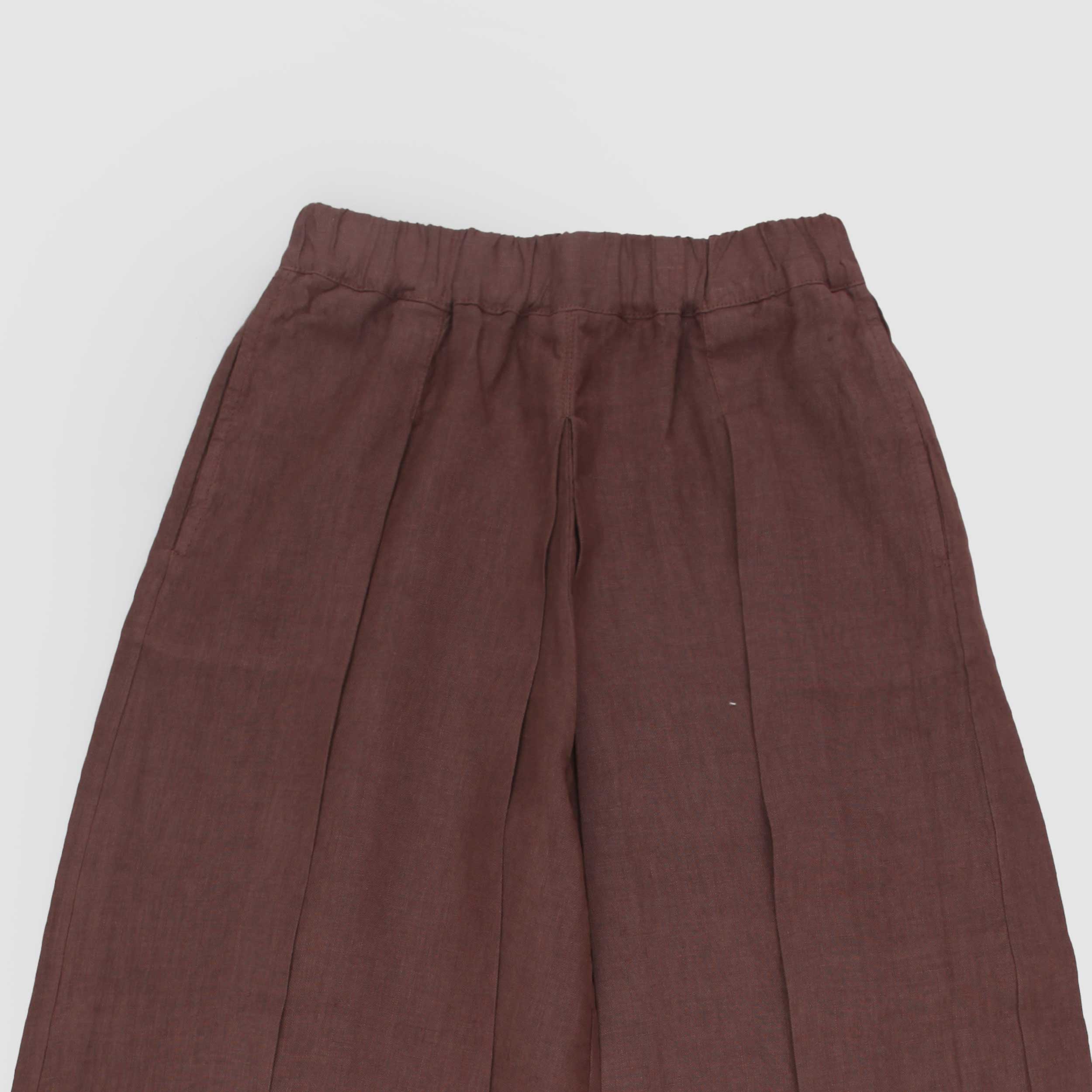 Brown Pleated Trousers by ZHOE AND TOBIAH
