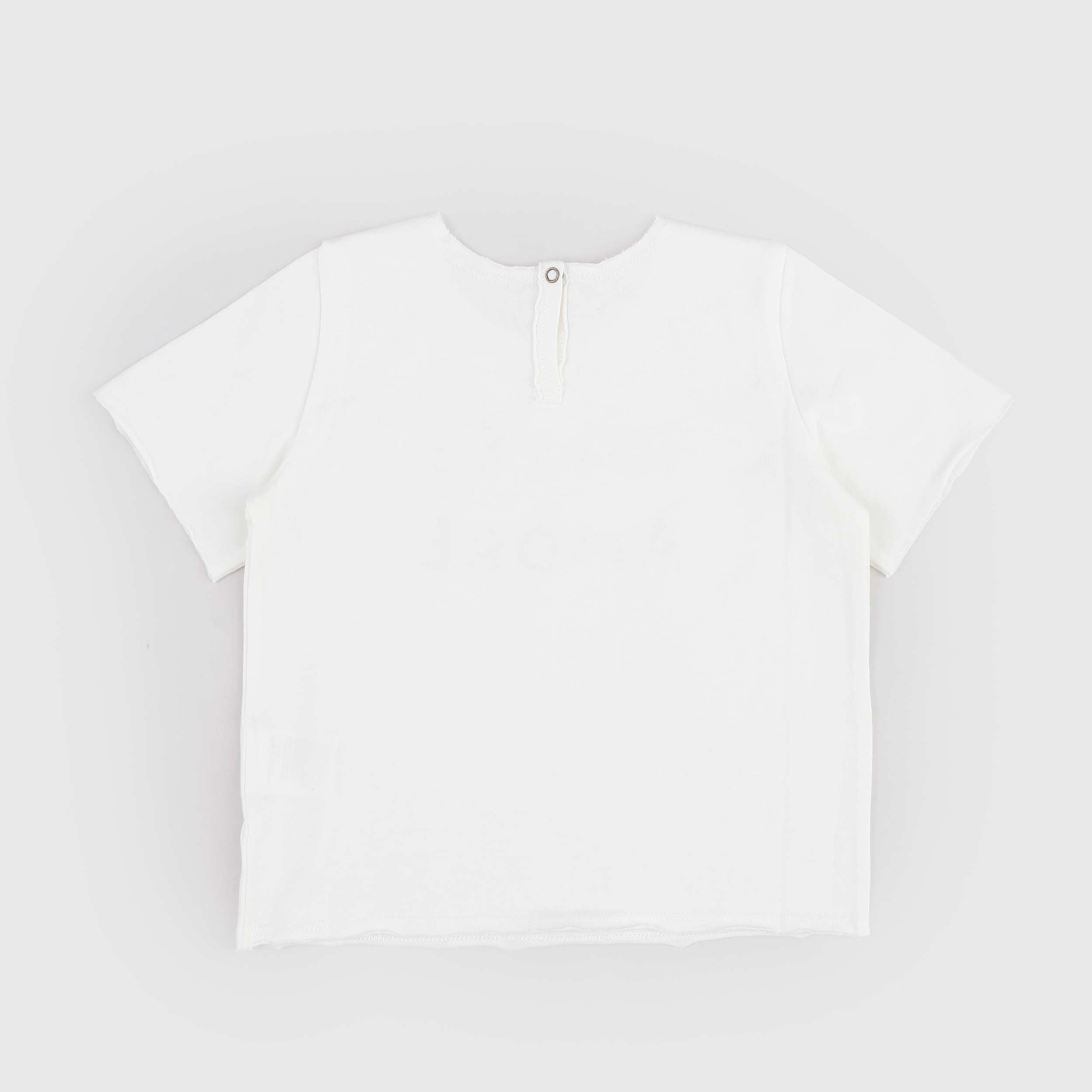 T-shirt Latte con Scritta Marrone Firmata ZHOE AND TOBIAH