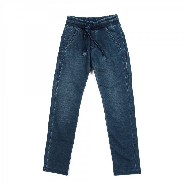 Officina51 - Pantalone denim blu con coulisse