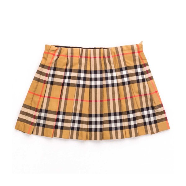 Burberry - CHECK PLEATED SKIRT FOR BABY GIRLS