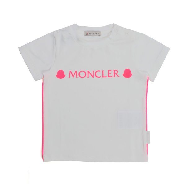 Moncler - LOGO WHITE T-SHIRT FOR BABY GIRLS