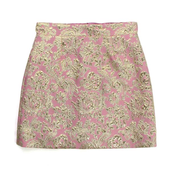 Dolce & Gabbana - PINK AND GOLD SKIRT FOR GIRLS