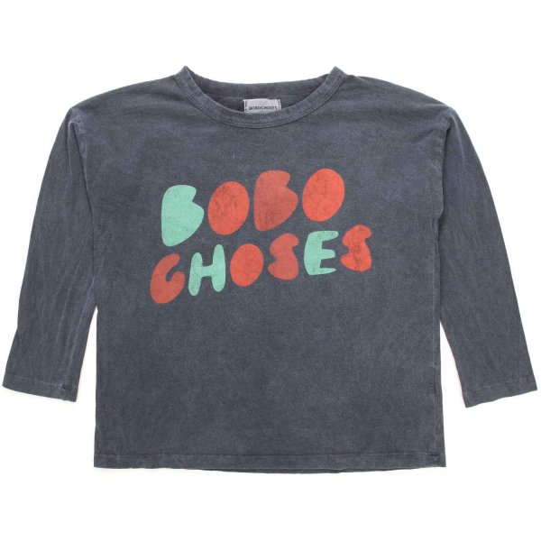 Bobo Choses - T-SHIRT LUNGA BOBO UNISEX BLU BAMBINO