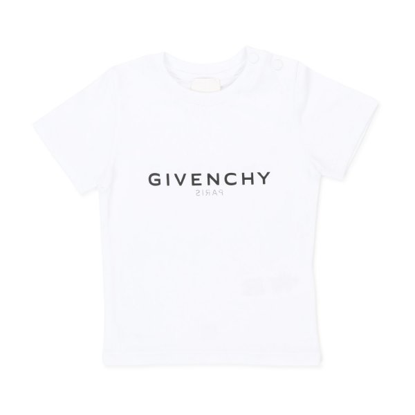 Givenchy - T-SHIRT BIANCA CON LOGHI BAMBINA E BEBÈ