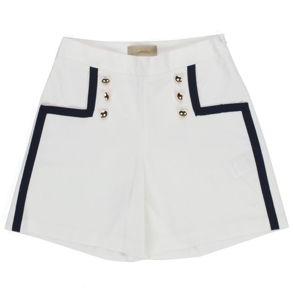 Elie Saab - WHITE AND BLUE SAILOR SHORTS FOR GIRLS AND TEEN