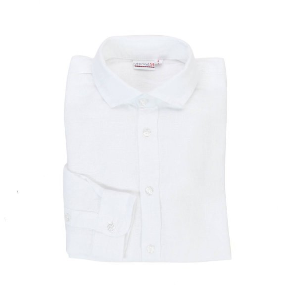 Officina51 - WHITE LINEN SHIRT FOR CHILD AND BABY