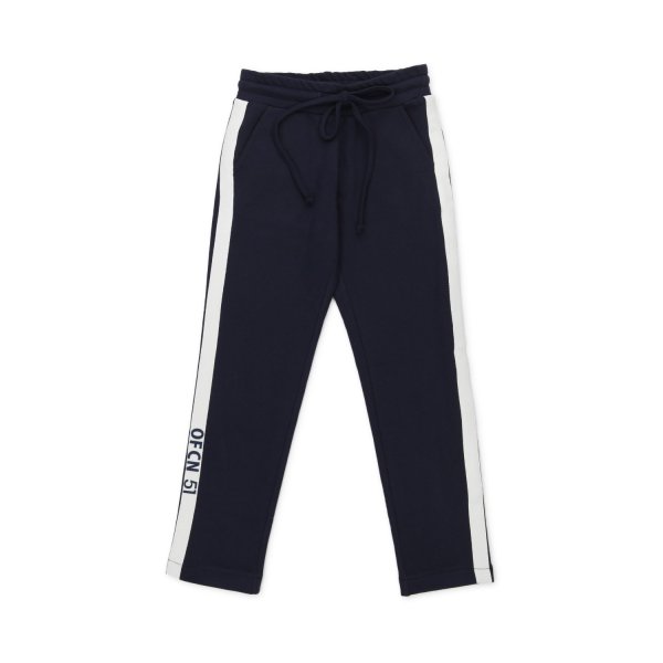 Officina51 - NAVY BLUE AND WHITE SWEATPANTS FOR CHILDREN AND TEEN