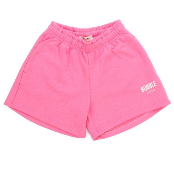 Vicolo - FUCHSIA SWEAT SHORTS WITH LOGO FOR GIRLS AND TEEN