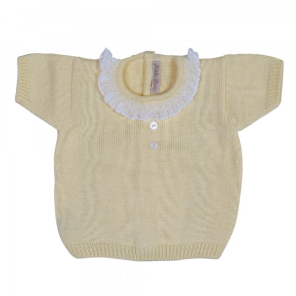 Little Bear - Maglia bebè mezza manica gialla cotone
