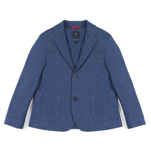 Fay Junior - POWDER BLUE COTTON JACKET FOR KIDS AND TEENS