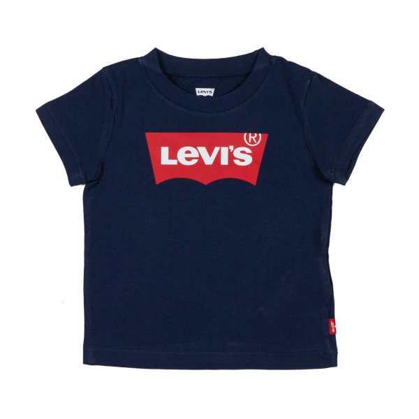 Levi's - UNISEX BLUE T-SHIRT WITH RED BATWING LOGO FOR CHILD